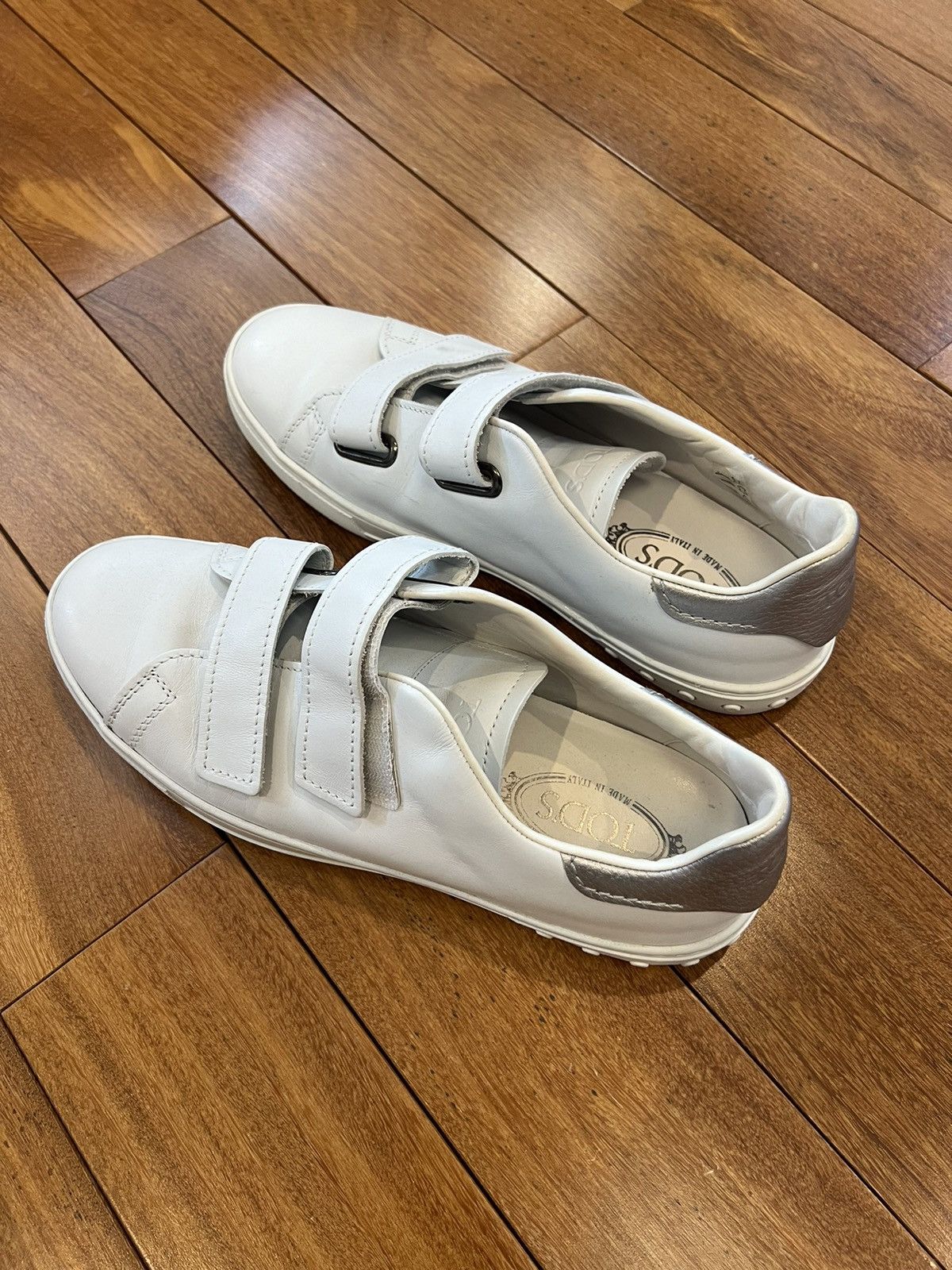 Tod's Tod’s White Leather Strap Sneakers Size US 9 / EU 42 - 5 Thumbnail