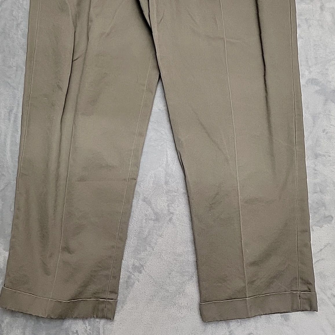 Vintage VINTAGE Axist Pants Men 32x30 Green Pleated Cuffed Twill Classic Preppy Chino Y2K Retro Size US 32 / EU 48 - 2 Thumbnail