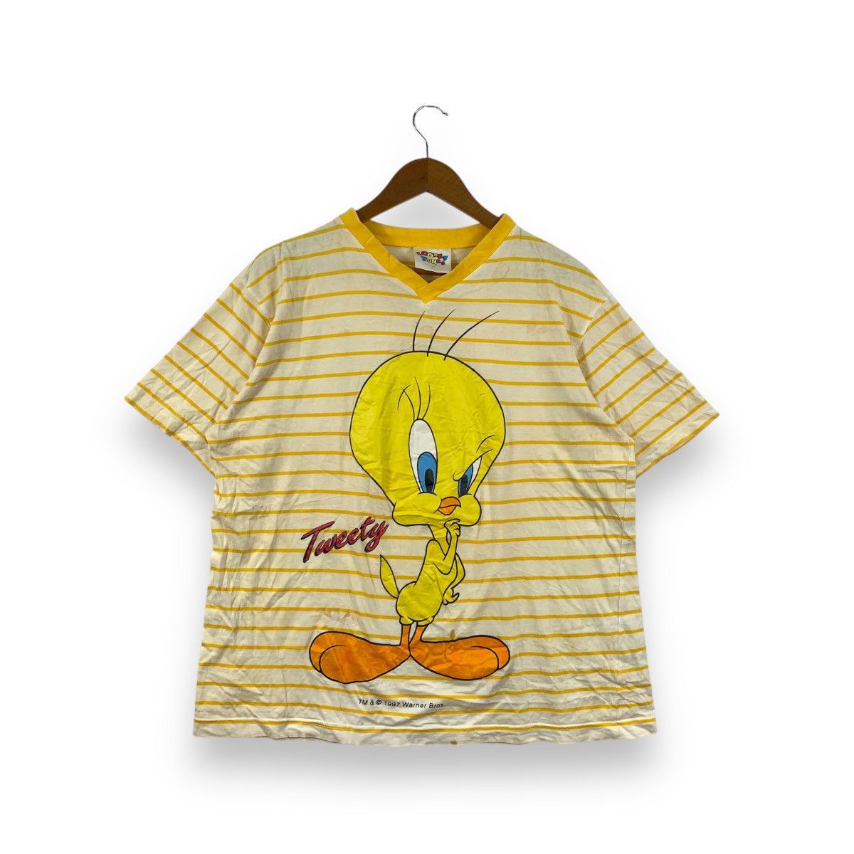 Vintage 1997 LOONEY TUNES TWEETY Bird Cartoon Tee Shirt Top