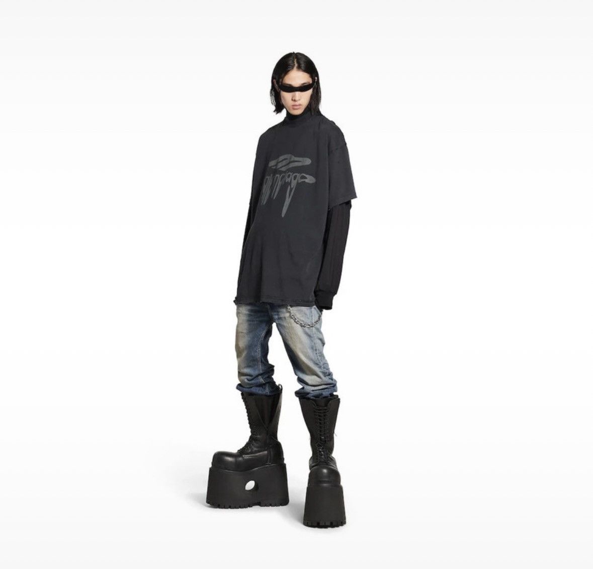 Balenciaga Balenciaga 3B liquefied logo shirt 2 BNWT Size US M / EU 48-50 / 2 - 2 Thumbnail