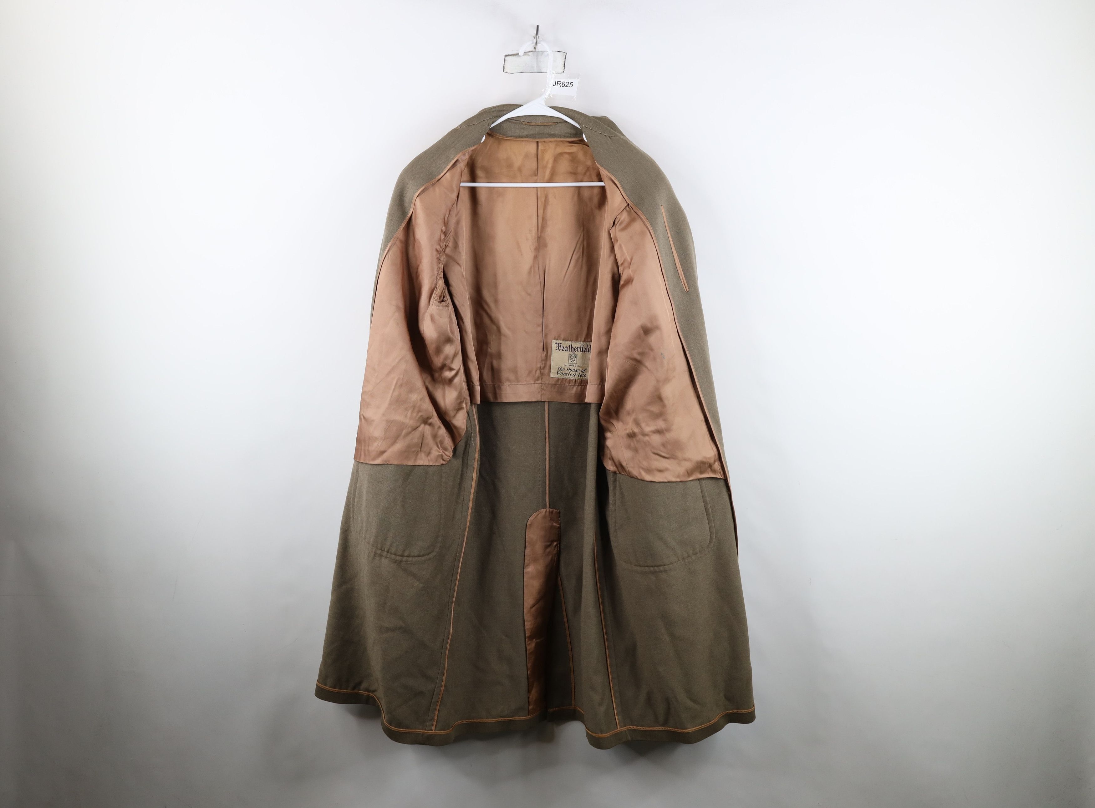 Vintage Vintage 50s Rockabilly Worsted Wool Trench Coat Jacket USA Size US XL / EU 56 / 4 - 9 Thumbnail
