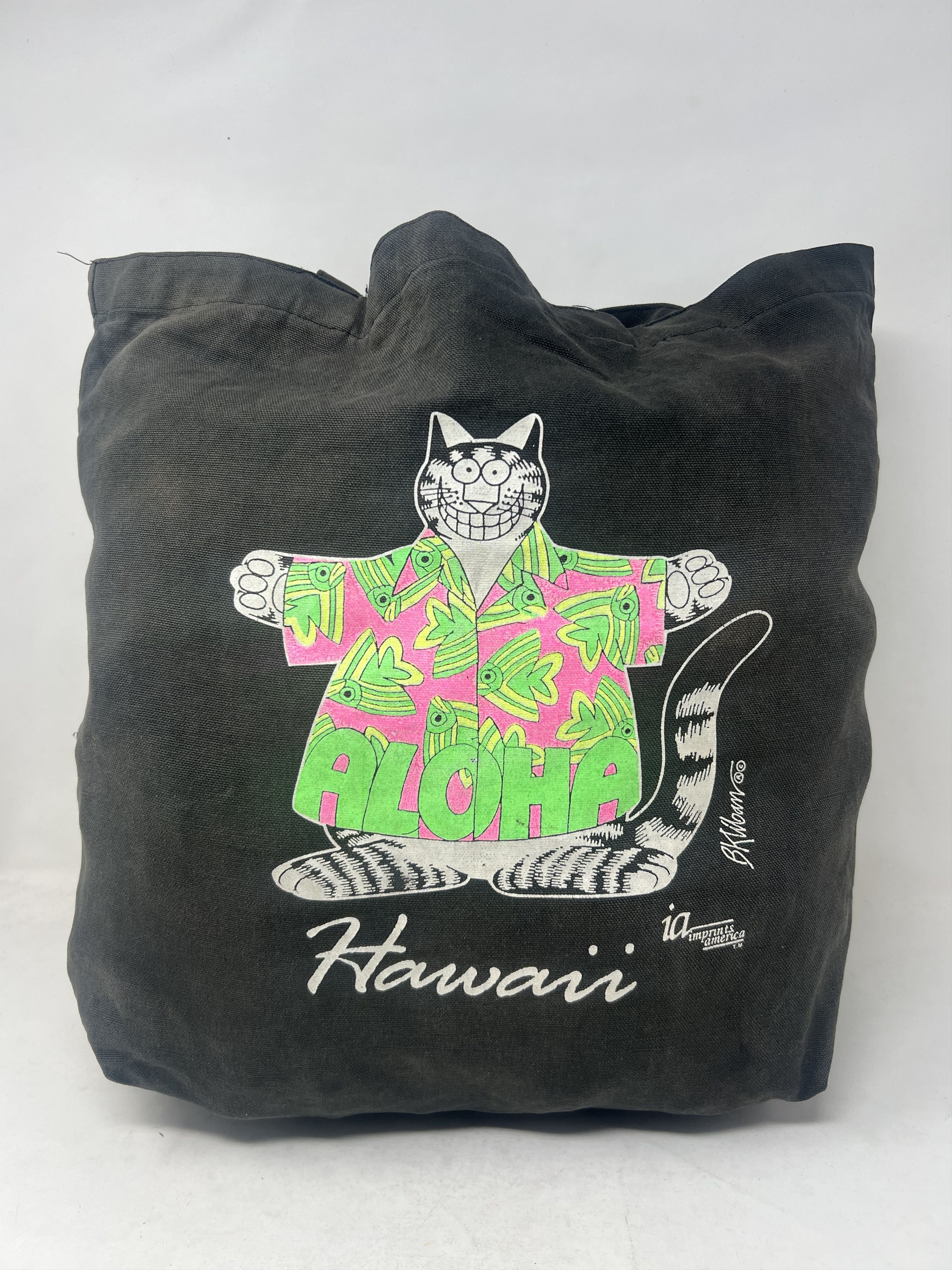 Vintage Crazy Shirt Bkliban Cat Hawaii Tote Bag Size ONE SIZE - 1 Thumbnail