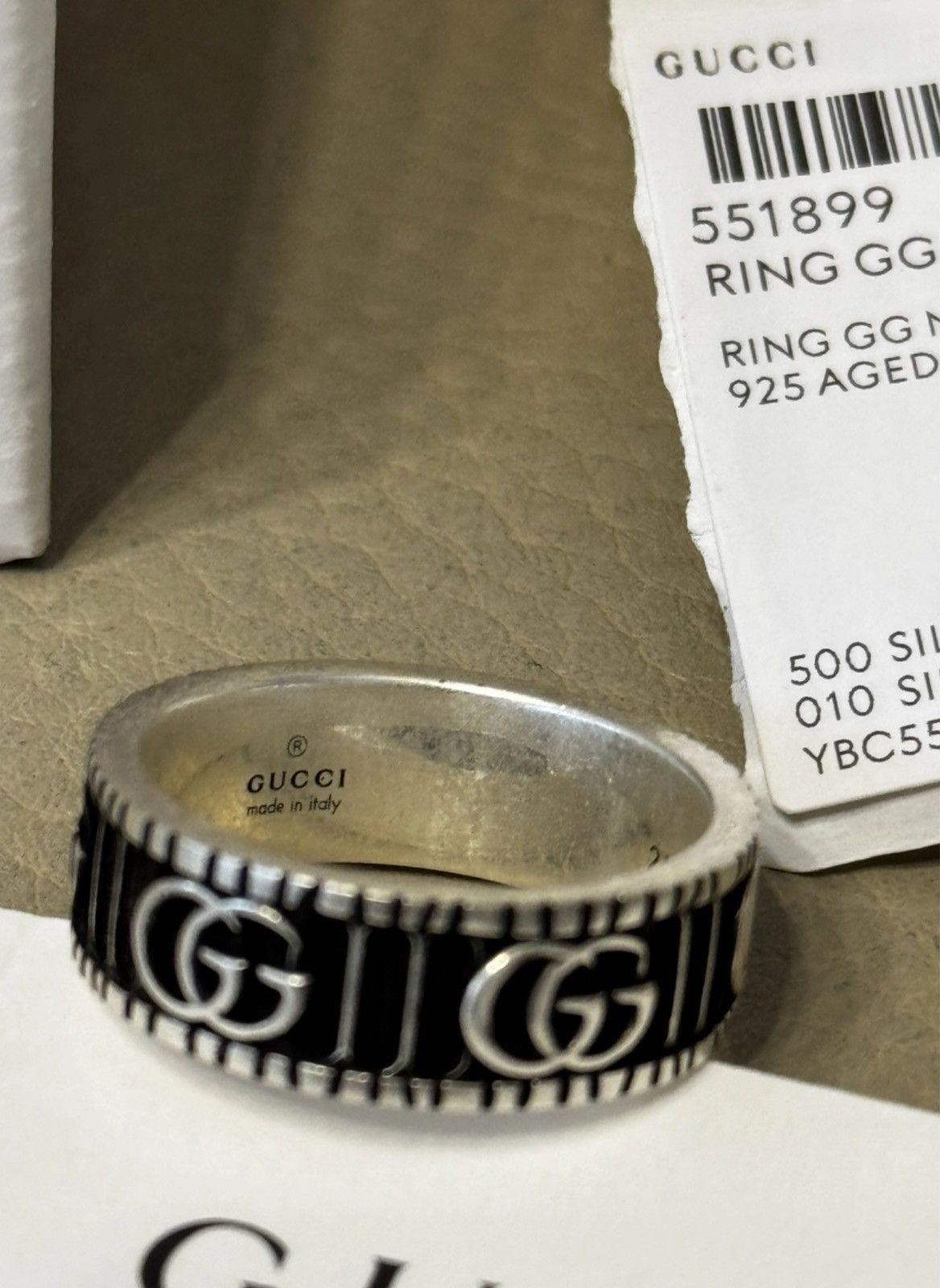 Gucci Gucci RING WITH DOUBLE G IN SILVER Unisex Size 24 (64mm) Size ONE SIZE - 10 Thumbnail