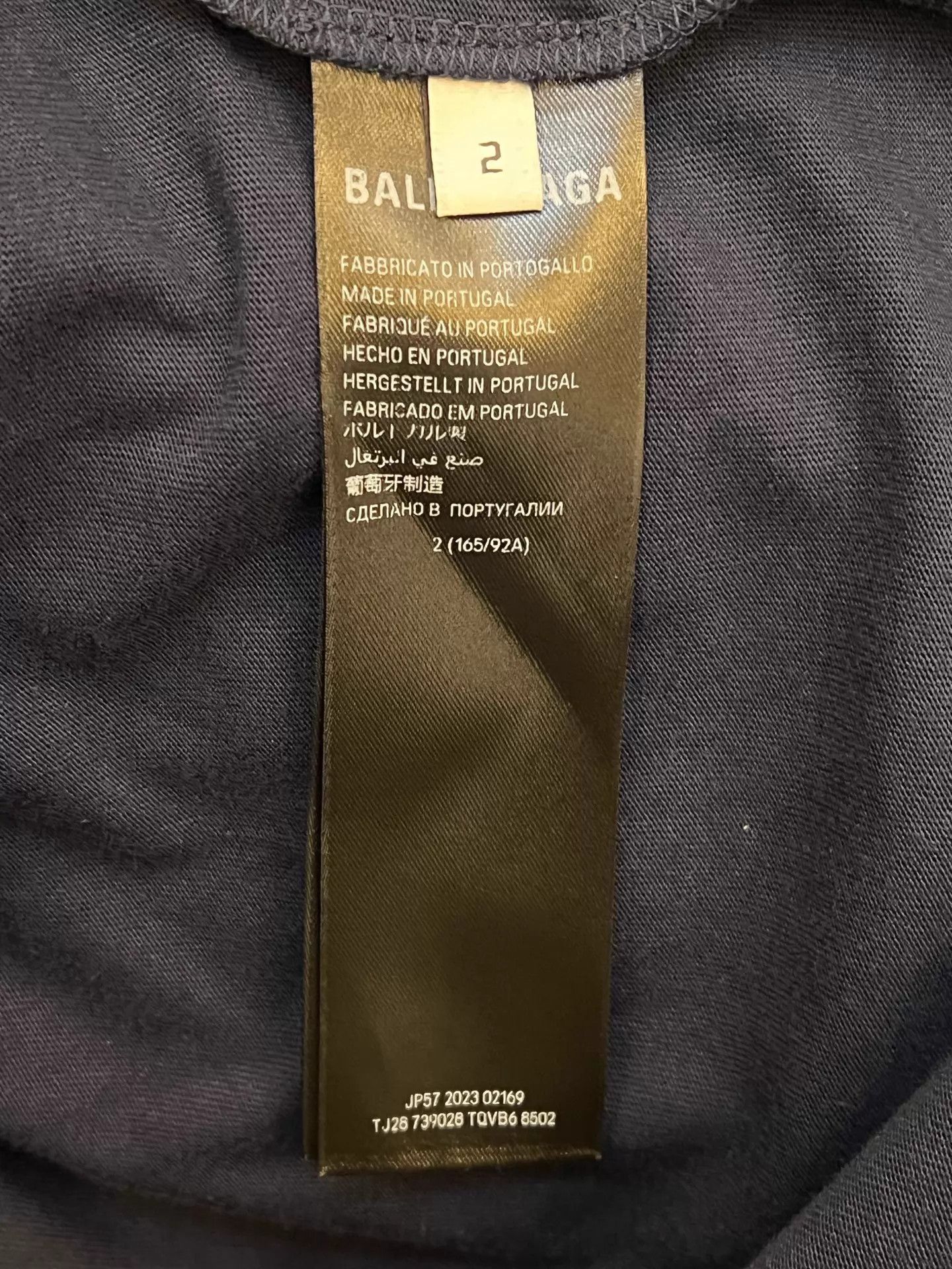 Balenciaga Balenciaga Logo Crew Neck SS Tee Navy Blue Size 2 Size US M / EU 48-50 / 2 - 4 Thumbnail