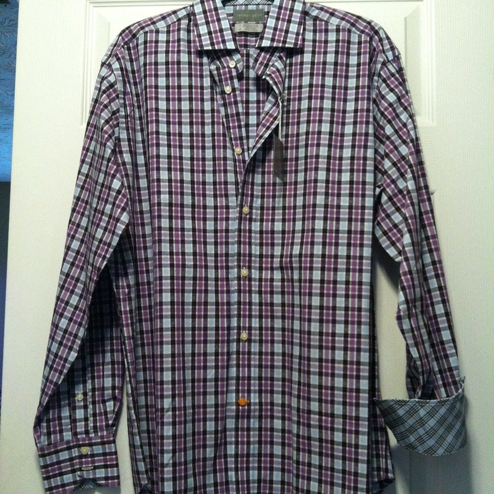 Thomas Dean THOMAS DEAN MENS NEW 100%COTTON CASUAL SHIRT SIZE: M Size US M / EU 48-50 / 2 - 1 Thumbnail