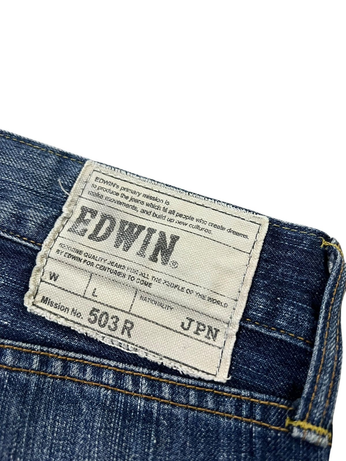 Hysteric Glamour Vintage Edwin 503R Distress Washed Jean Japan Size US 33 - 17 Thumbnail