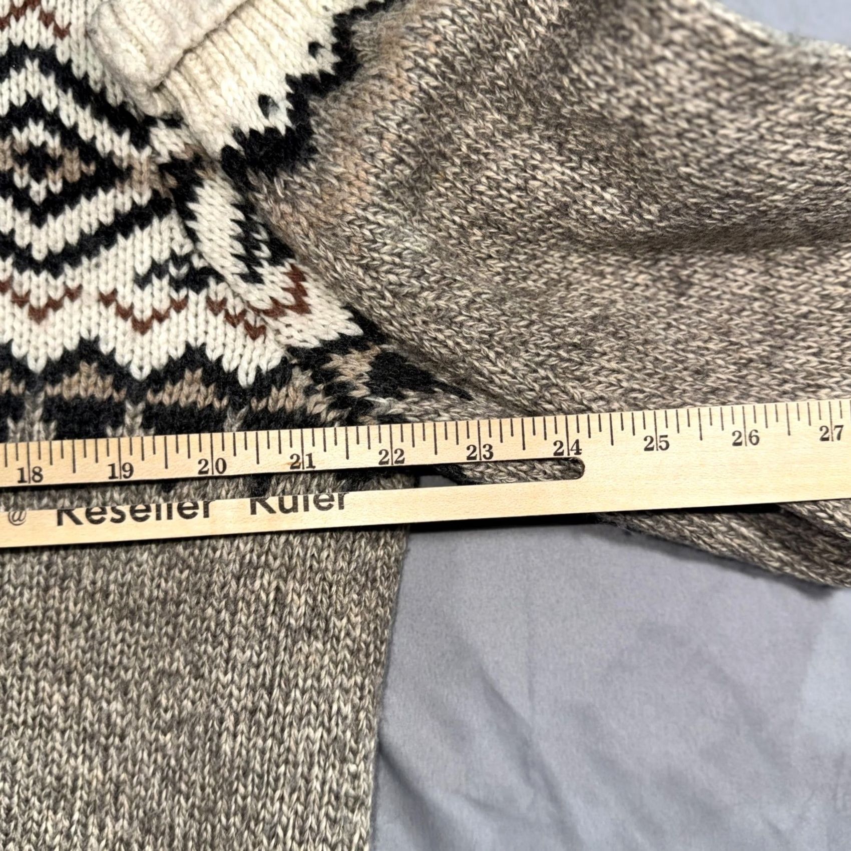 Frank And Oak Frank And Oak Sweater Mens Medium Gray Wool Blend Fair Isle Crewneck Pullover Size US M / EU 48-50 / 2 - 7 Thumbnail