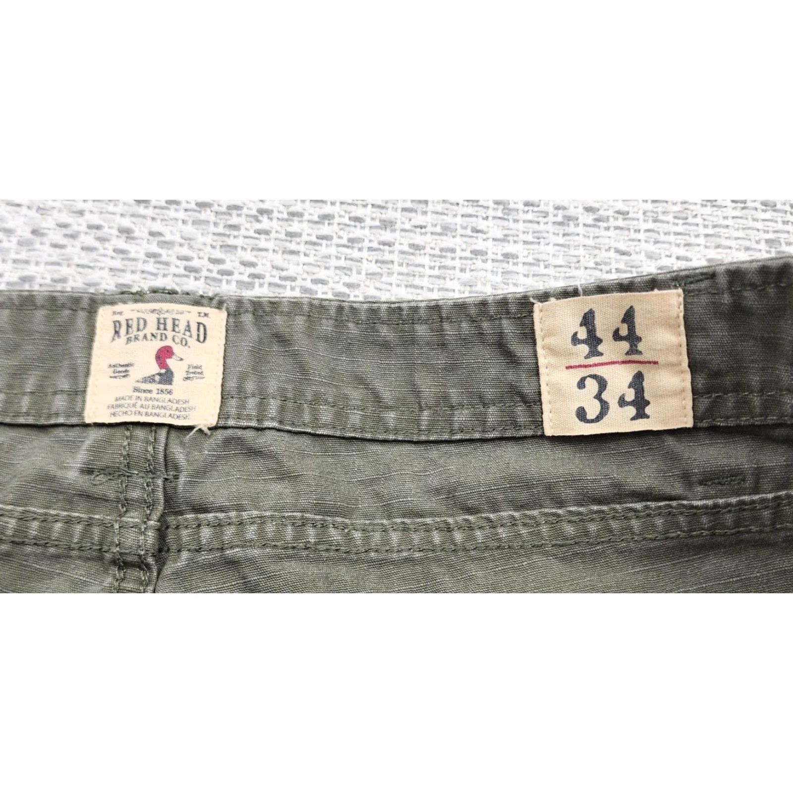 Olive RedHead Cargo Pants Mens 44x27 Olive Green Ripstop Double Knee Cargo Workwear Pants Mens 44 Olive Green Cotton Ripstop Regular Size US 44 / EU 60 - 4 Thumbnail