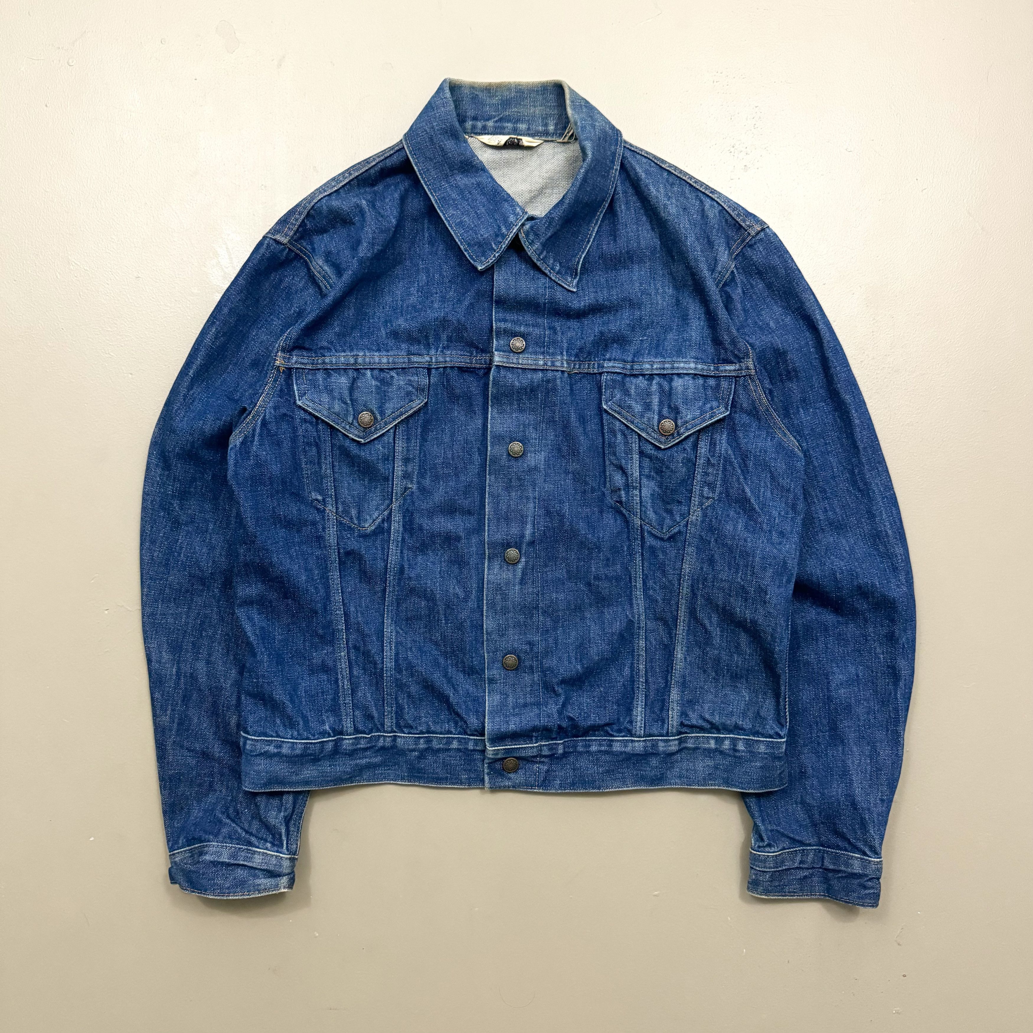 image of Denim Jacket x Made In USA VTG 60S Triple L Brand Western Selvedge Denim Trucker Jacket in Indigo (