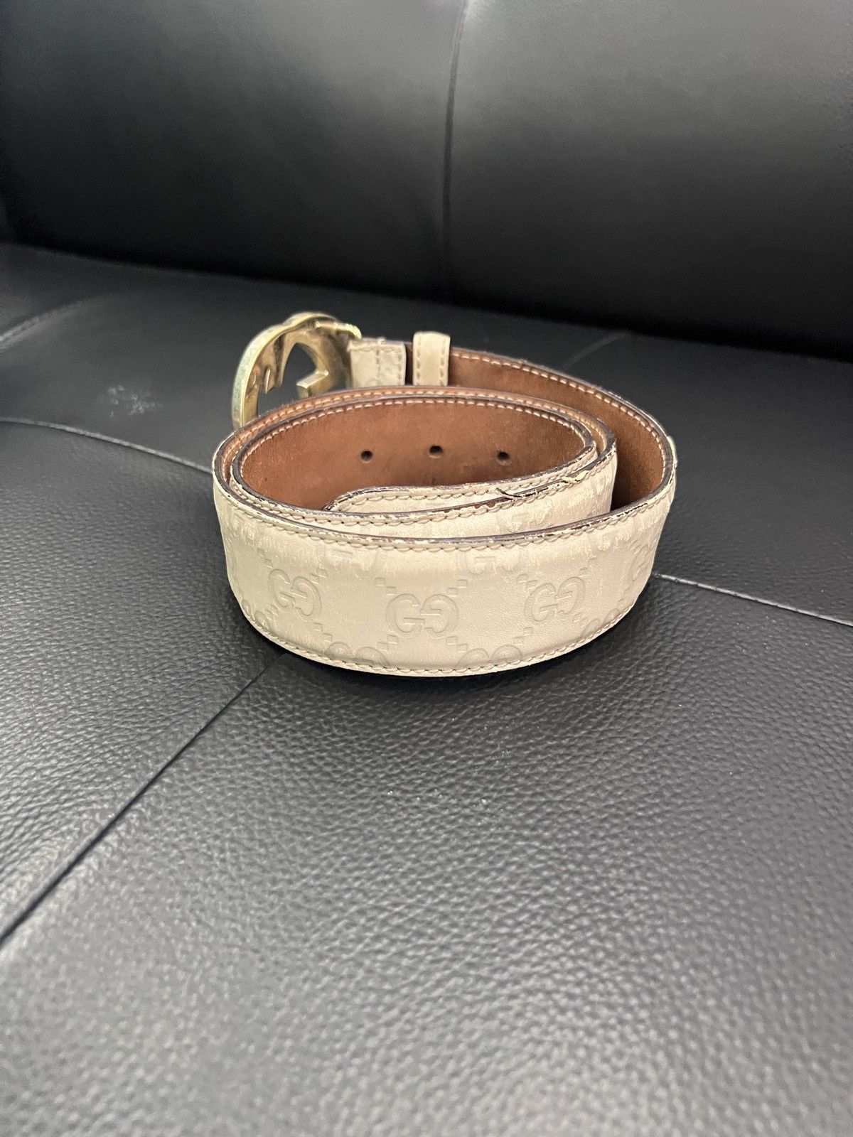 Gucci Gucci Double G Embossed Monogram Belt Size ONE SIZE - 6 Thumbnail