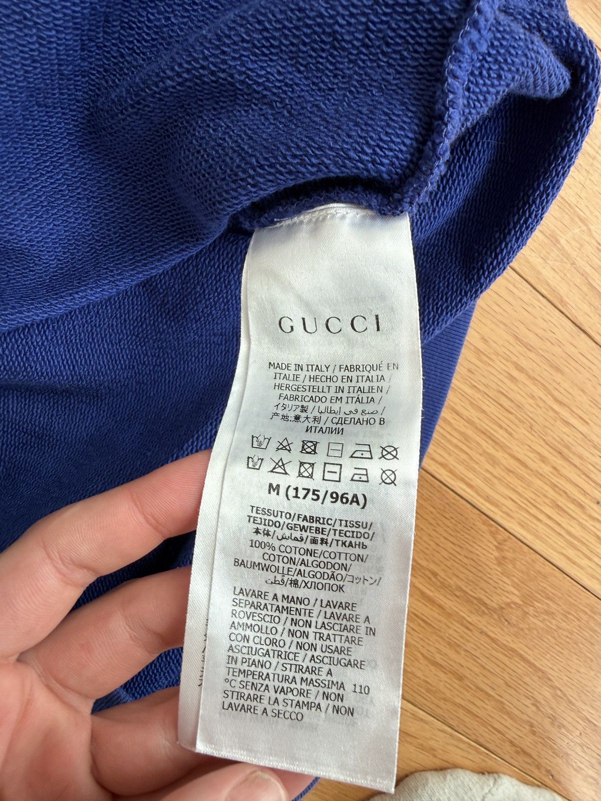 Gucci Eschantology blue yellow striped hoodie Size US M / EU 48-50 / 2 - 5 Thumbnail
