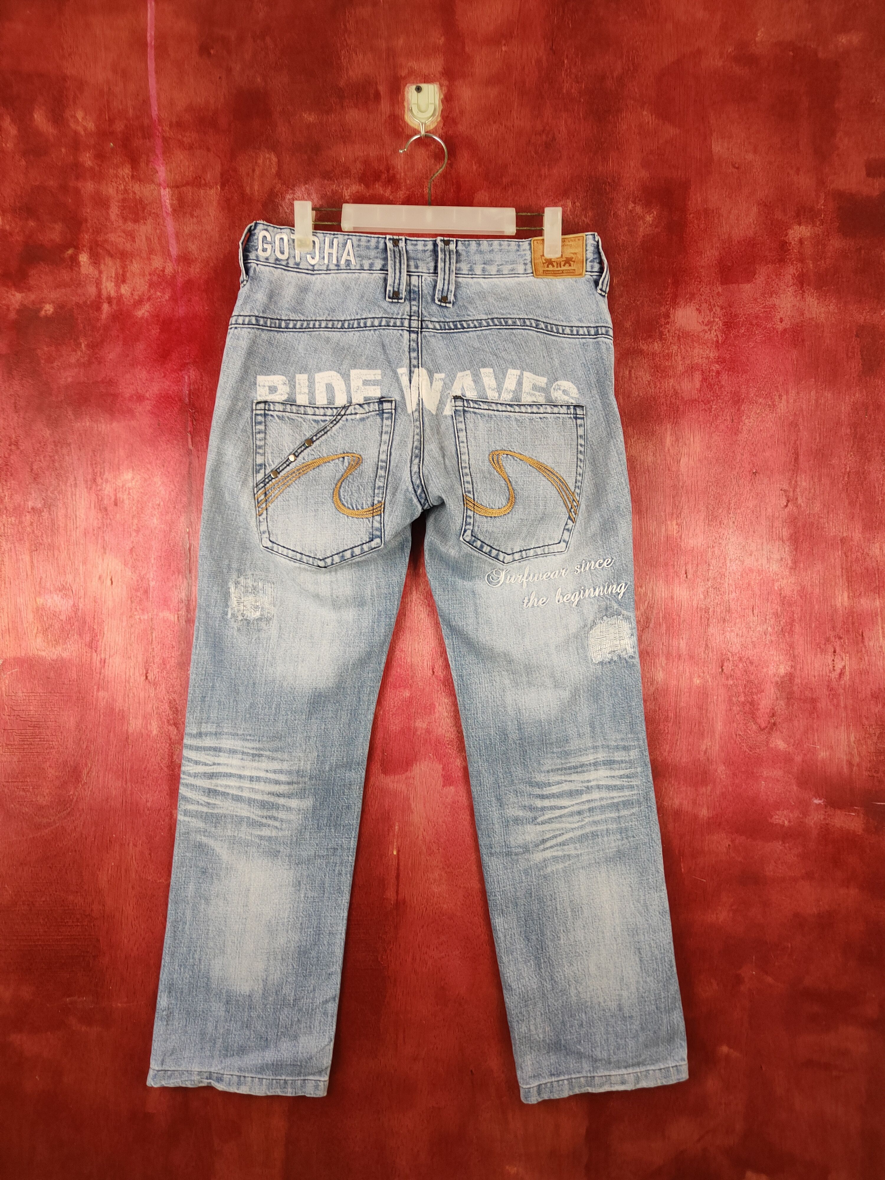 Gotcha Gotcha Blue Distressed Multipocket Denim #S1615 Size 32" / US 10 / IT 46 - 8 Thumbnail