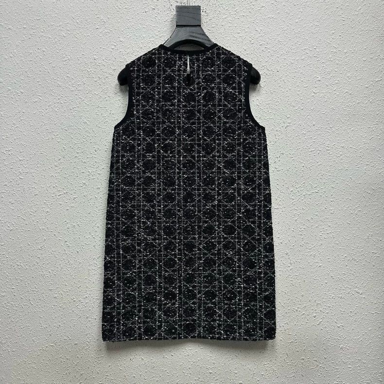 Dior DIOR Black Gray Sleeveless Dress with Dust Bag-2506 Size XS / US 0-2 / IT 36-38 - 2 Thumbnail