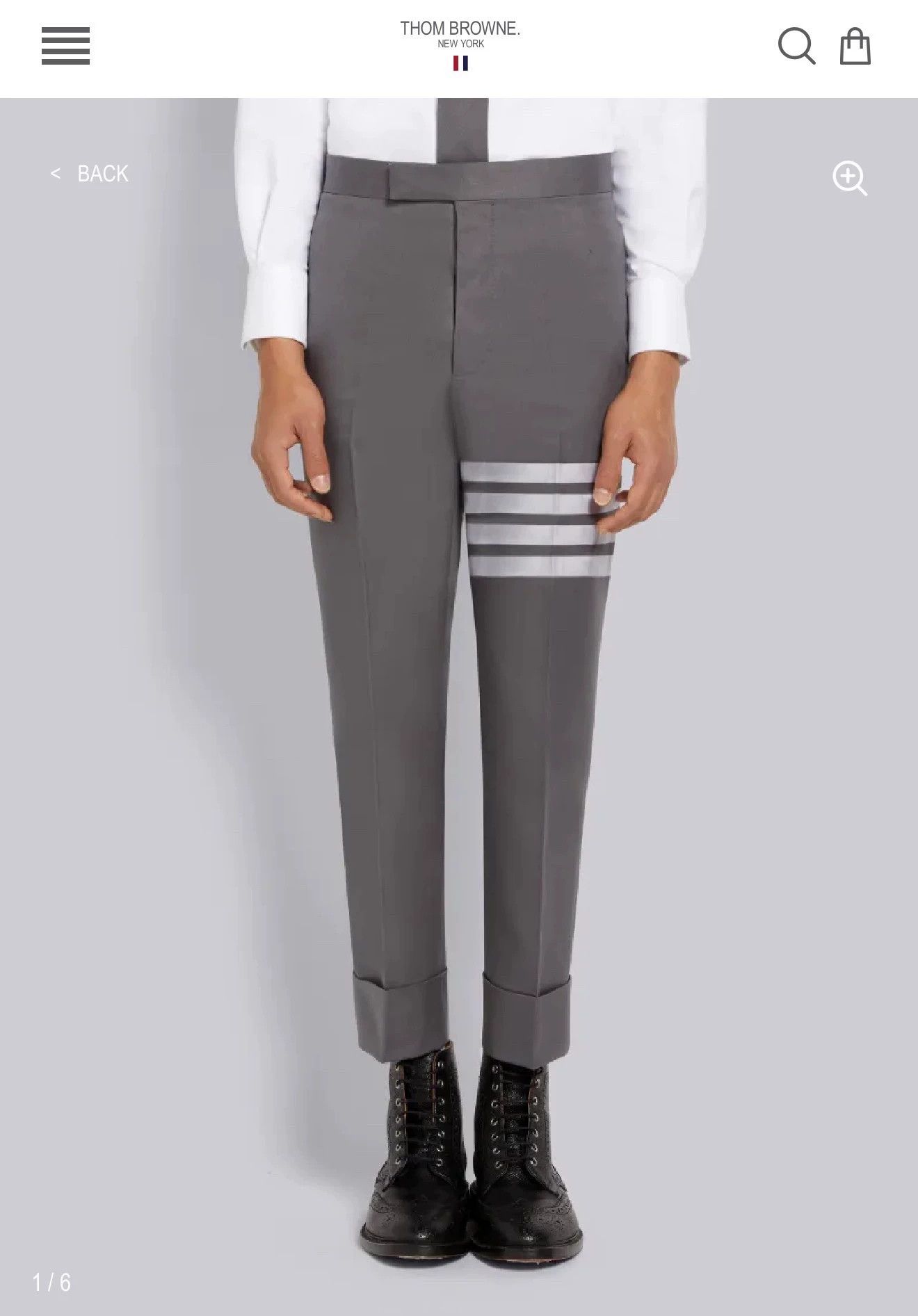 Thom Browne Thom Browne Classic Mid-Grey 4-Bar Chino Pants Size 3 Size US 36 / EU 52 - 7 Thumbnail