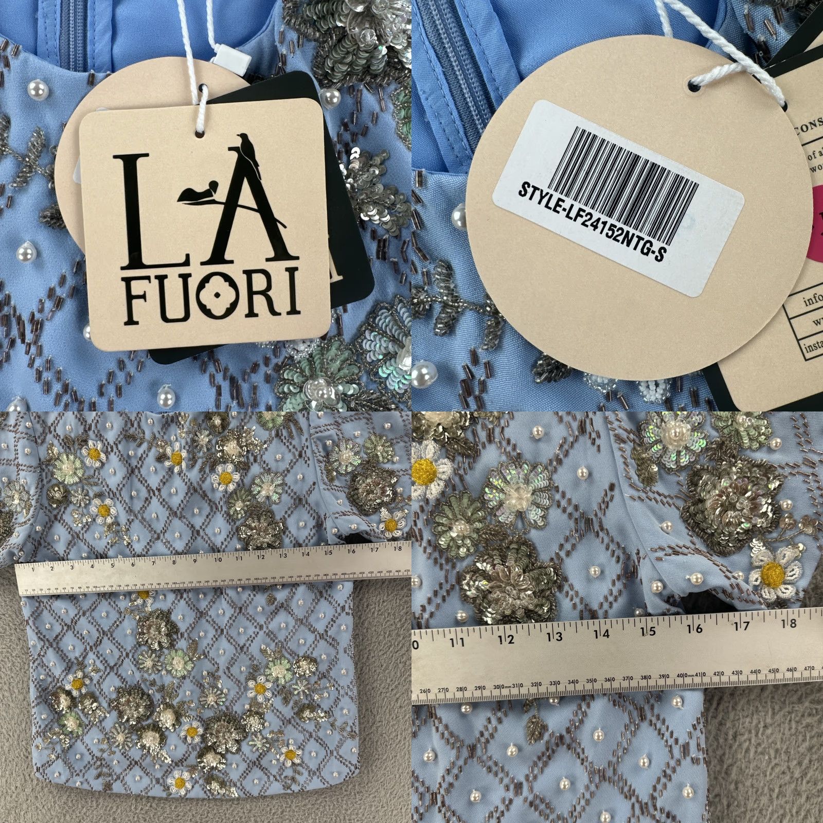 Vintage VINTAGE La Fuori Silk Blouse Women’s S Blue Embroidered NWT Sustainable Shirt Mens Women? Size S / US 4 / IT 40 - 9 Thumbnail