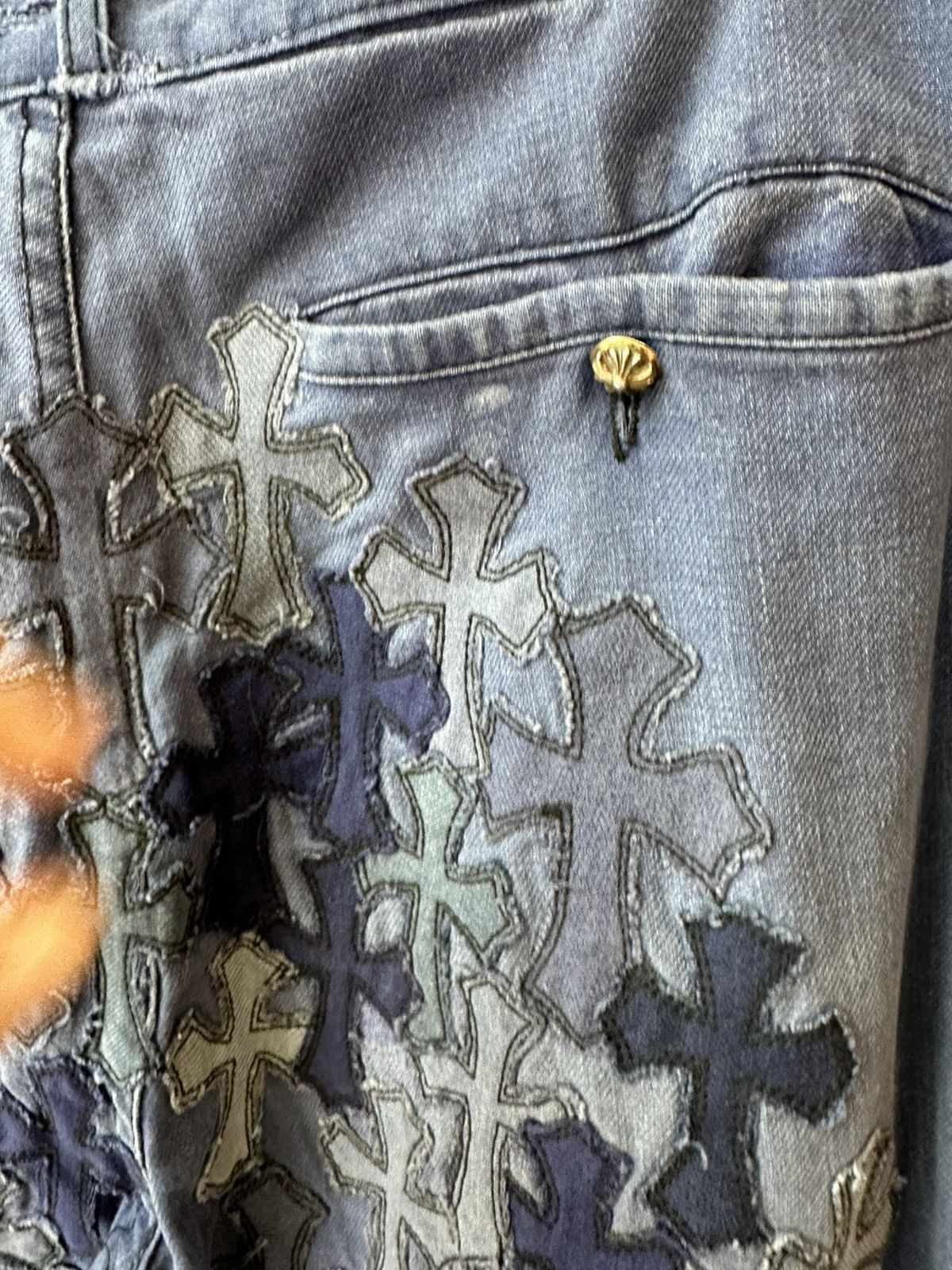Chrome Hearts Chrome Hearts 100 Cross patch FLOODED JEANS PANTS 32 33 34 Size US 32 / EU 48 - 5 Thumbnail