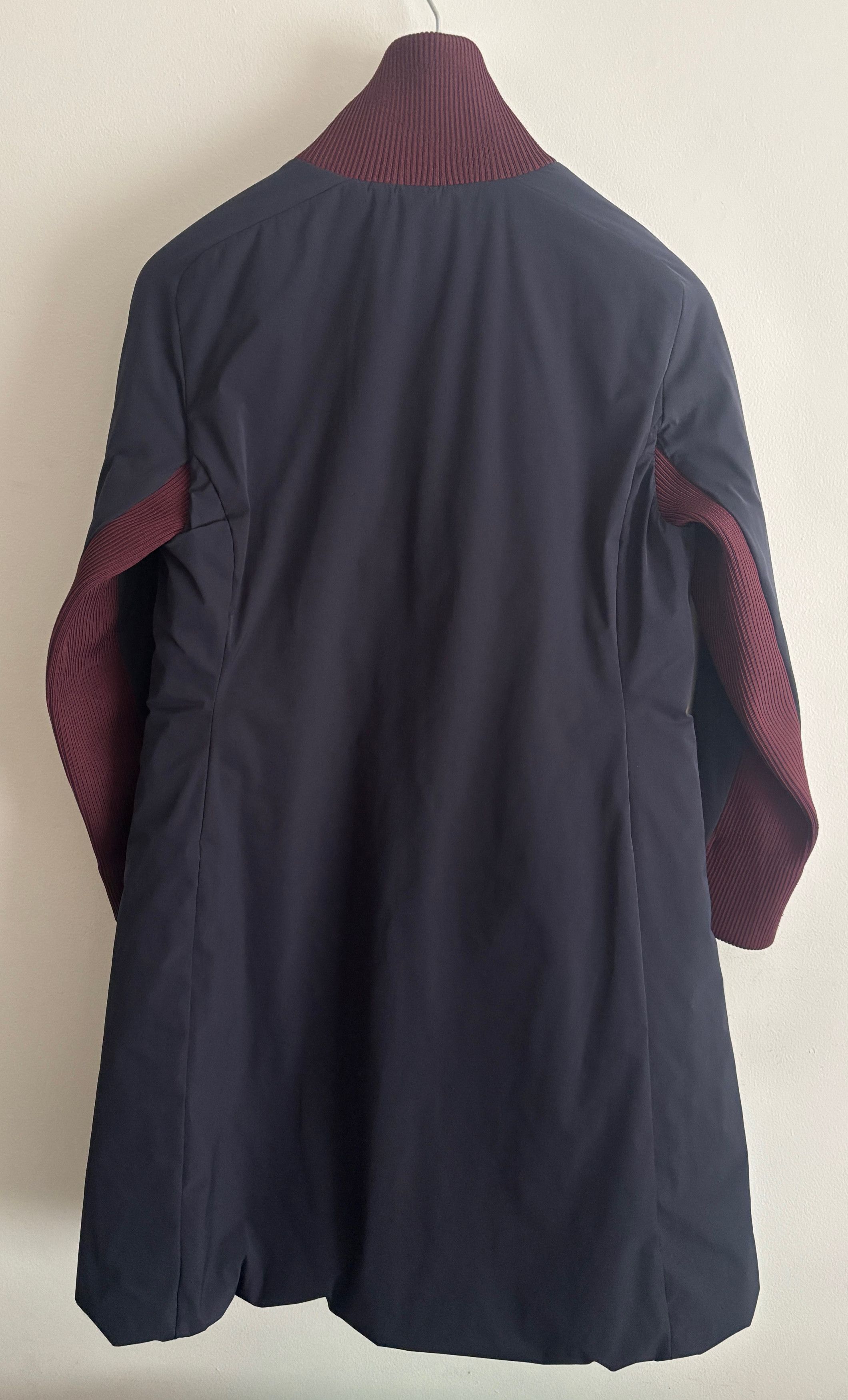 Marni $2160 Navy Burgundy Long Quilted Technical Jacket 42 / 6 Size M / US 6-8 / IT 42-44 - 10 Thumbnail
