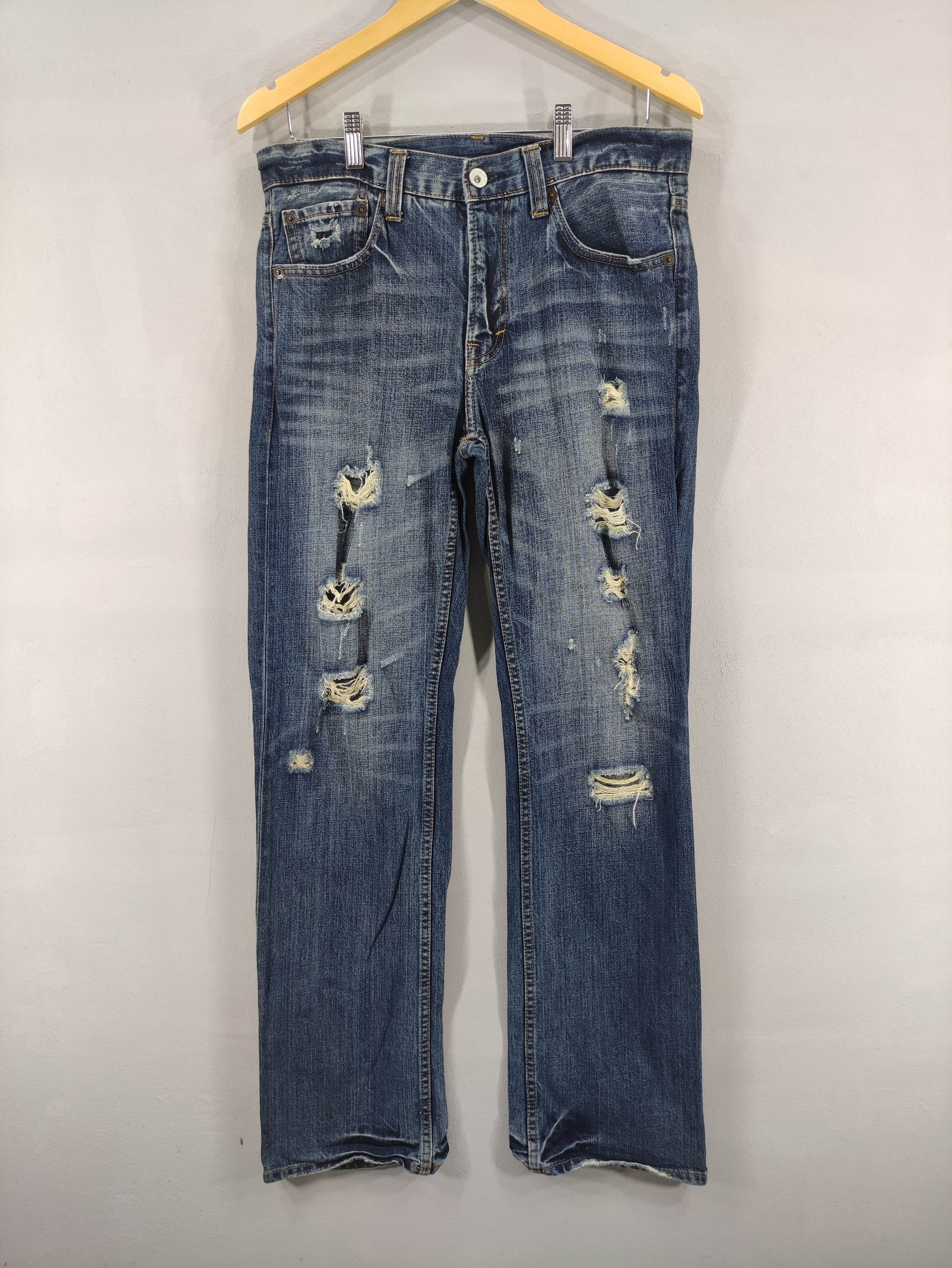 Japanese Brand Vintage Uj Jeans Distressed Denim Size US 32 / EU 48 - 1 Thumbnail