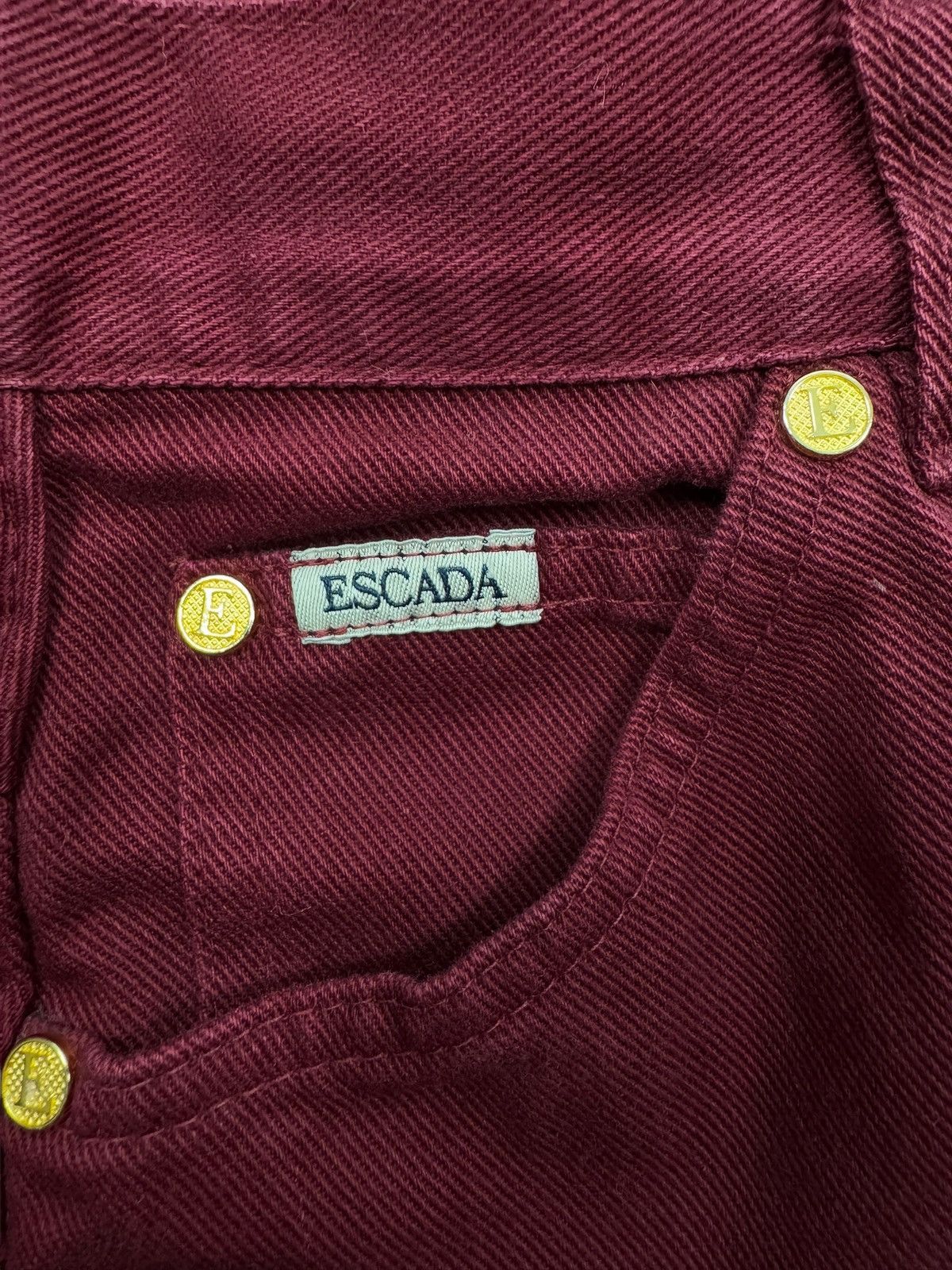 Escada Esacada Margaretha Ley Vintage Jeans Bordeaux size DE36 IT40 Size 27" / US 4 / IT 40 - 14 Thumbnail