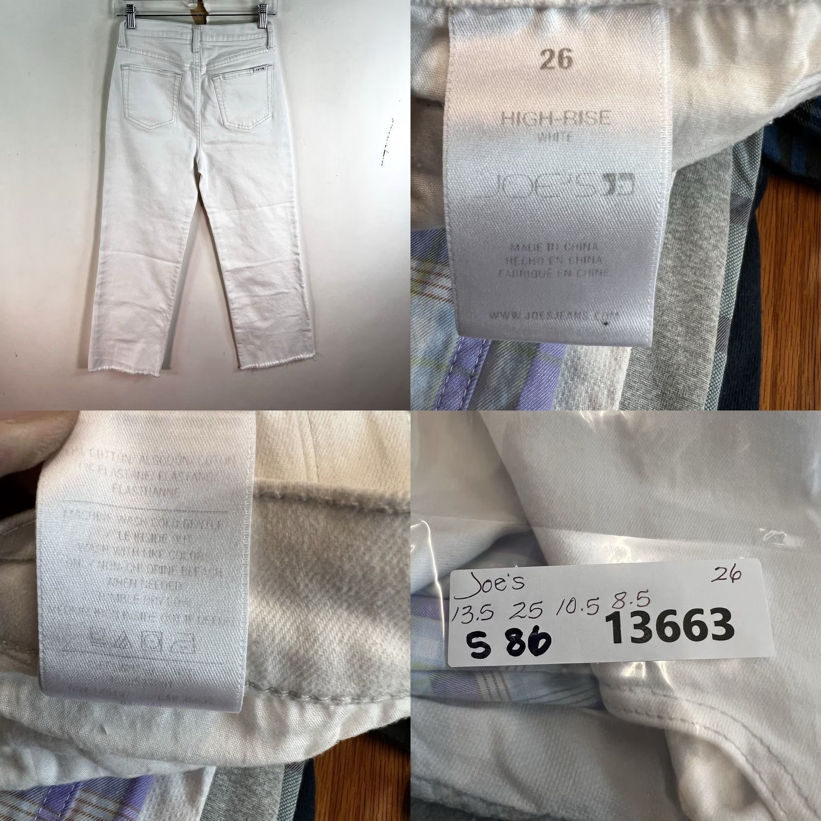 Vintage Joe's Jeans White High Rise Straight Jeans Womens Size 26 Cropped 27X25 Denim Cotton Spandex Regular Inseam 25in Pockets Zip Logo Size 26" / US 2 / IT 38 - 8 Thumbnail
