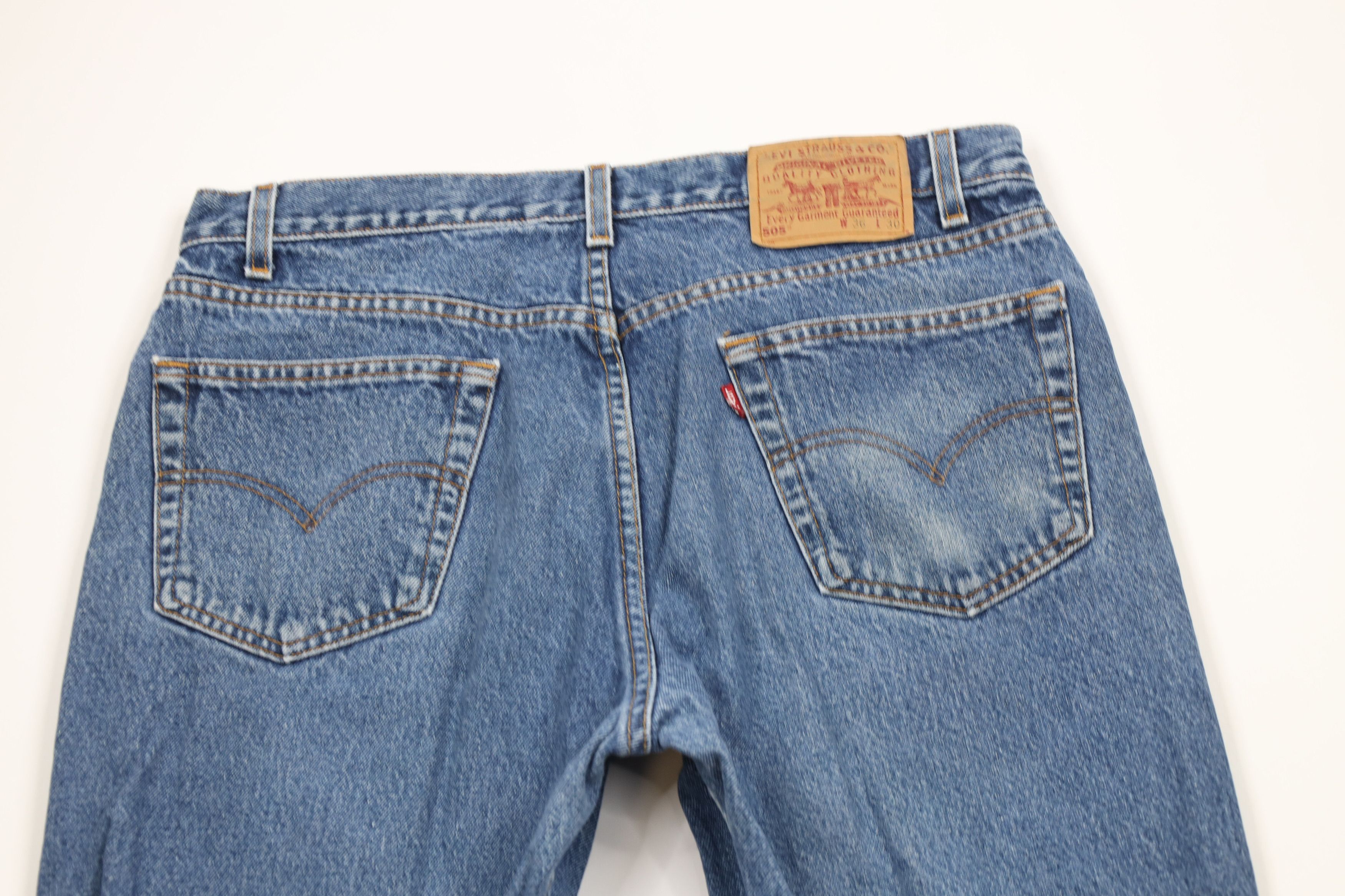 Levi's × Vintage Vintage 90s Levis 505 Regular Fit Denim Jeans Blue Cotton Size US 34 / EU 50 - 11 Thumbnail