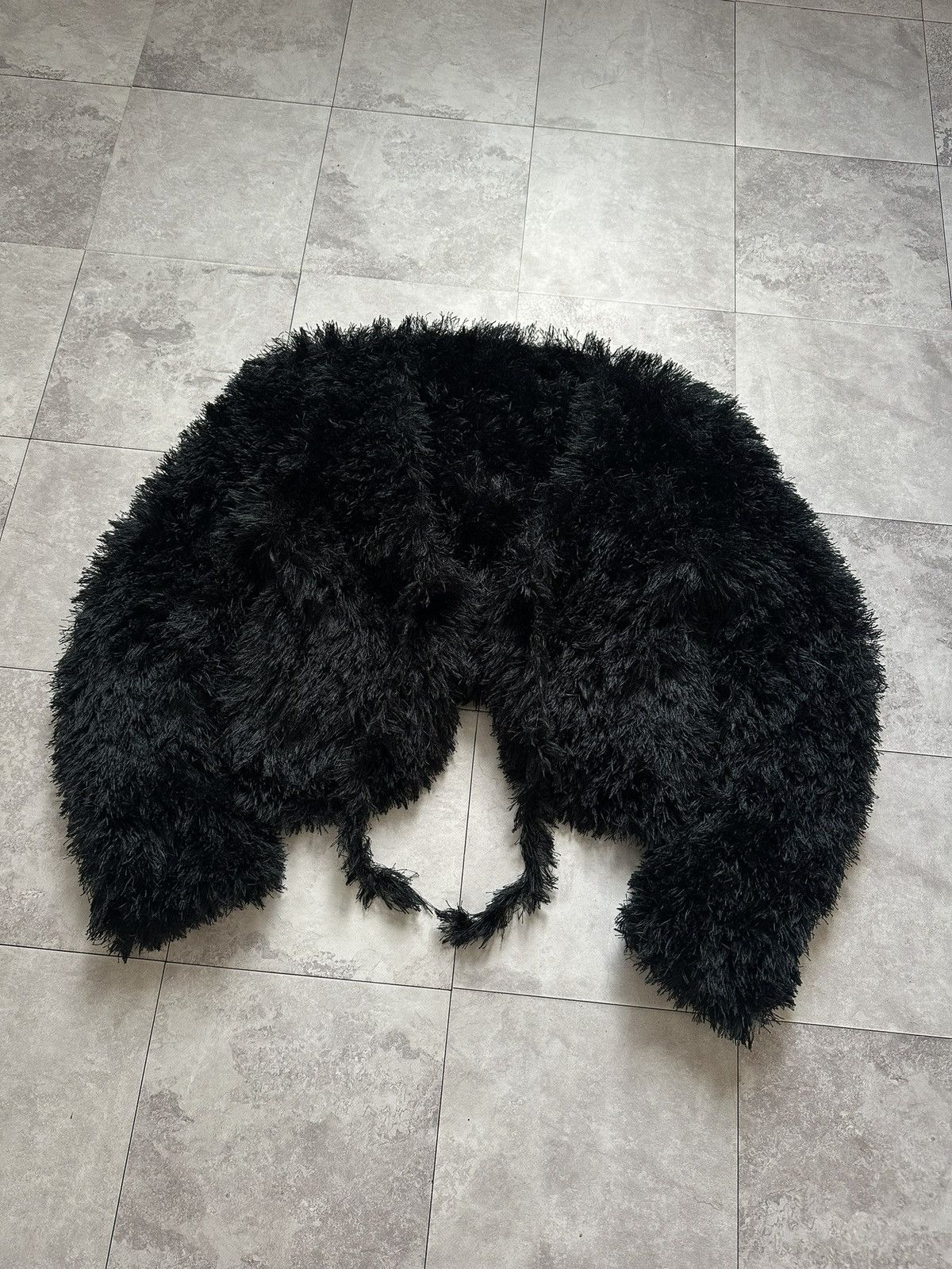 Opium Fuzzy Cropped Knit Cardigan Rick Owens Style Jacket