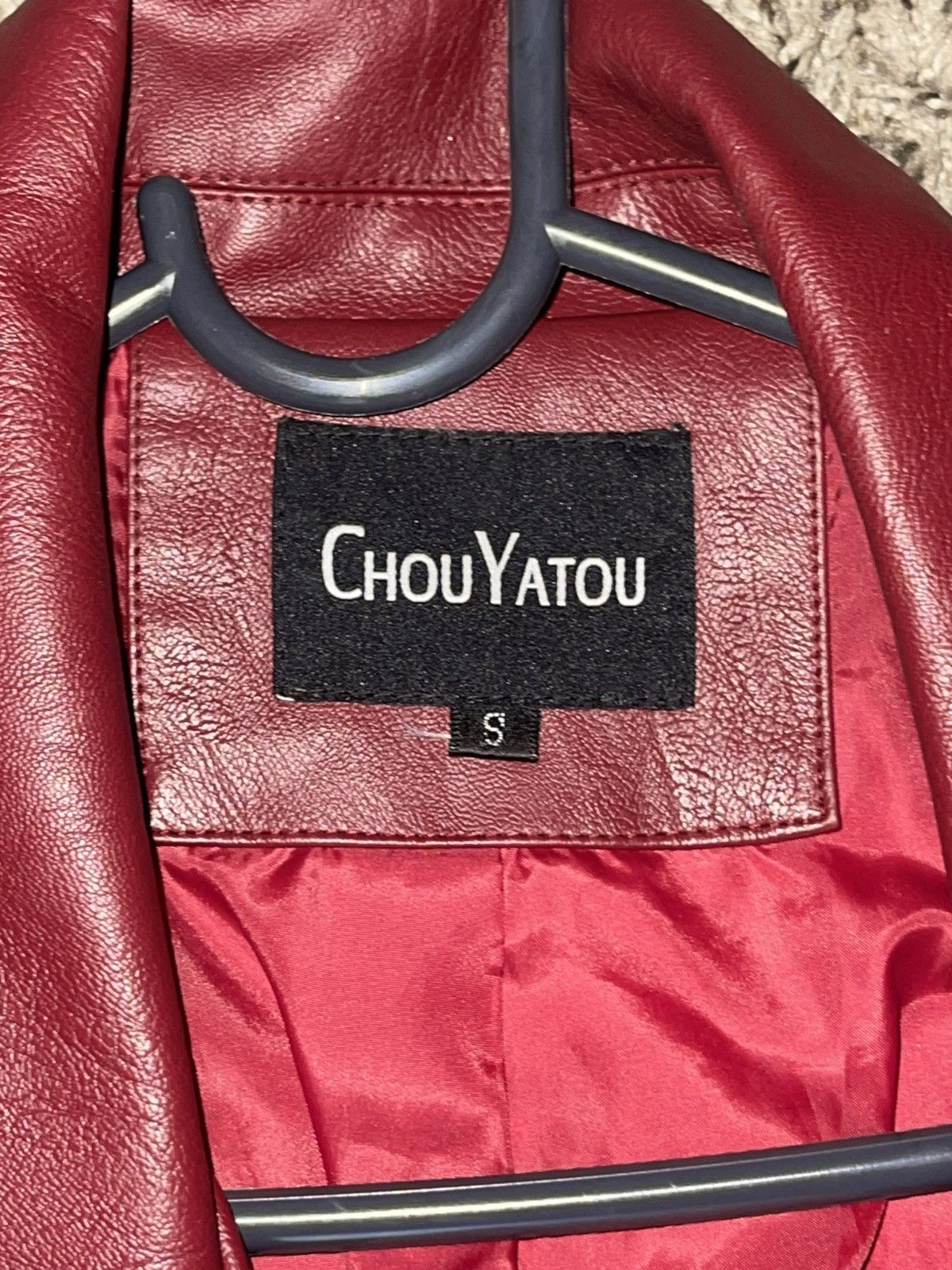 Vintage Red Faux Leather Jacket Size US S / EU 44-46 / 1 - 2 Thumbnail