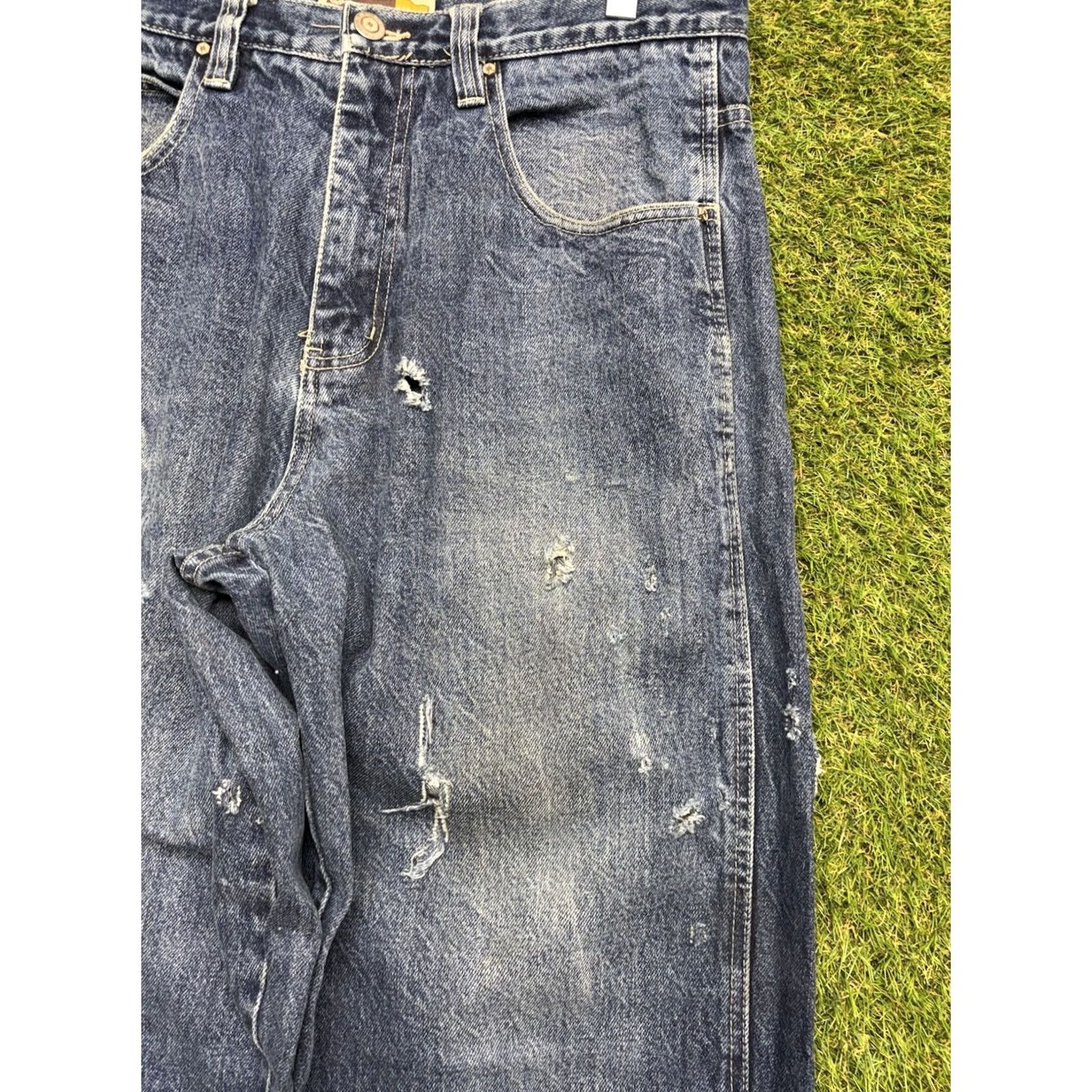 Southpole VINTAGE Southpole Jeans Mens 34 Denim 5-Pocket Embroidered Blue Hip Hop Baggy Straight 90s Mens Size US 34 / EU 50 - 3 Thumbnail