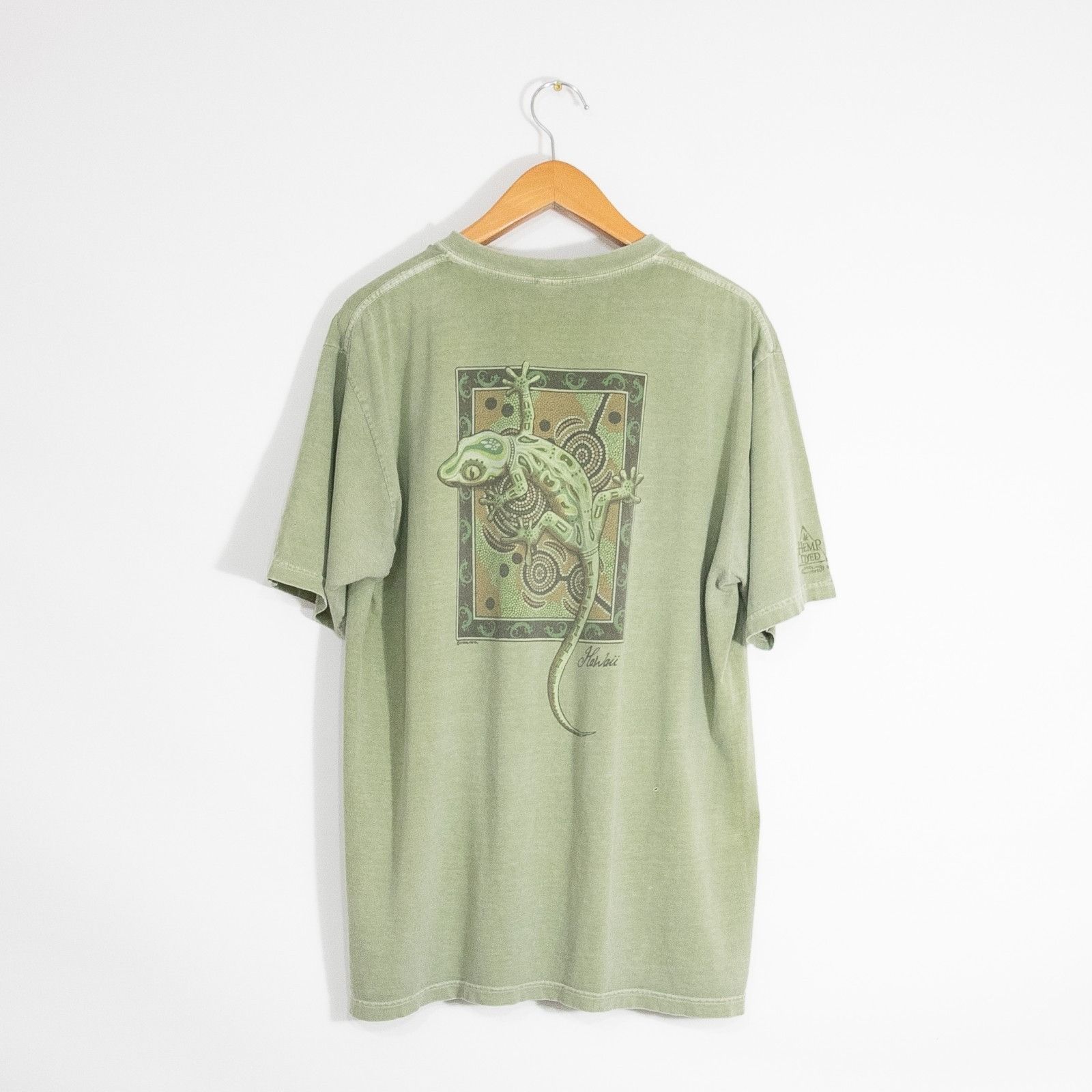 Vintage Vintage Crazy Shirts Hawaii Gecko Art T Shirt Mens Large Size US L / EU 52-54 / 3 - 1 Thumbnail