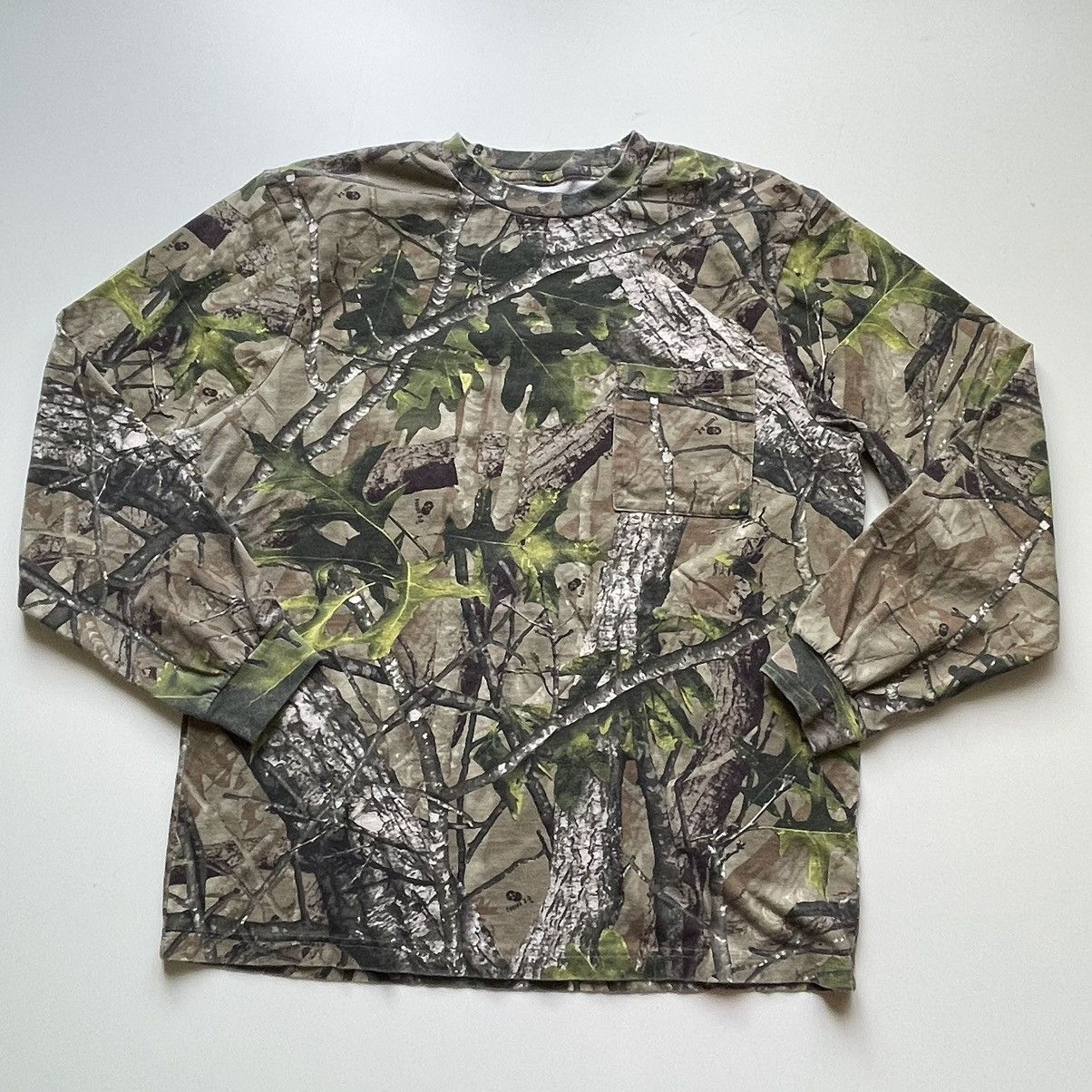 image of Vintage 2000S Tree Camo Pocket Long Sleeve Shirt Xl, Men's