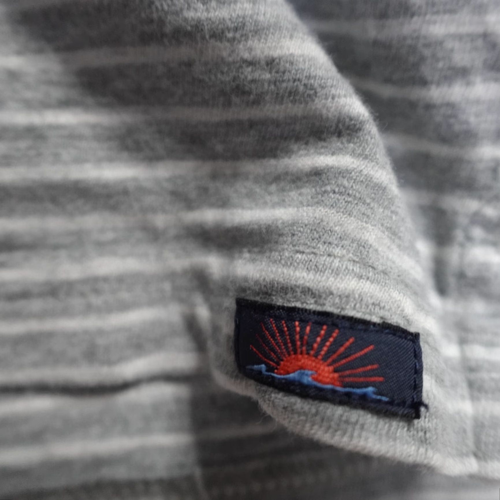 Faherty Faherty Polo Shirt 2XL Gray Striped Cotton Chest Pocket Shirt Mens Regular Short Sleeve Button Polo Size US XXL / EU 58 / 5 - 2 Thumbnail