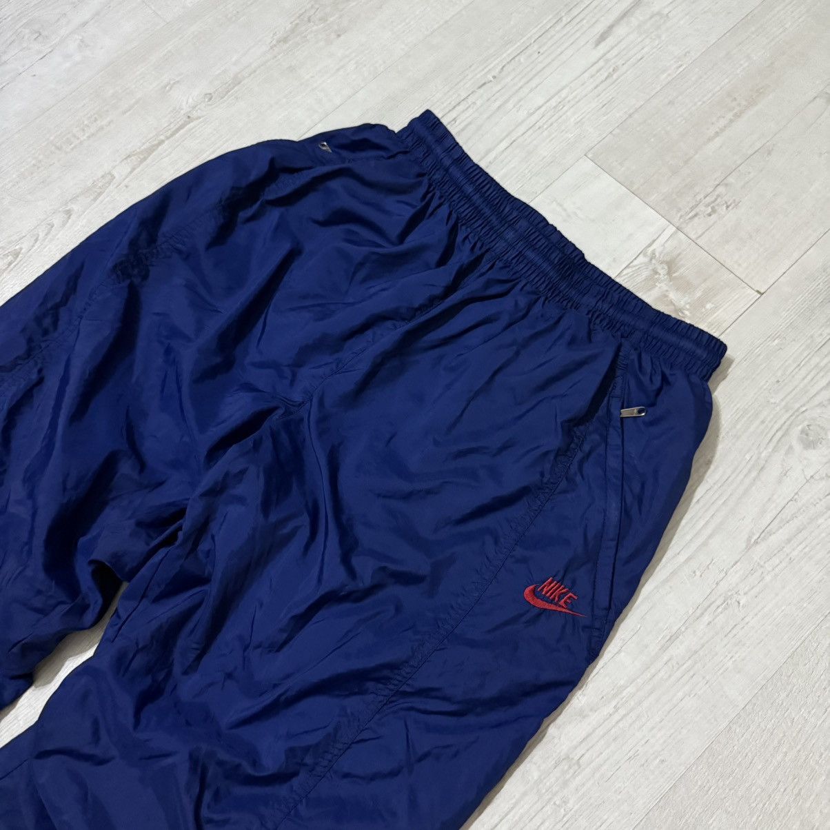 Nike Nike Vintage TrackPants 32 Nylon Streetwear Drill DarkBlue Size US 32 / EU 48 - 4 Thumbnail