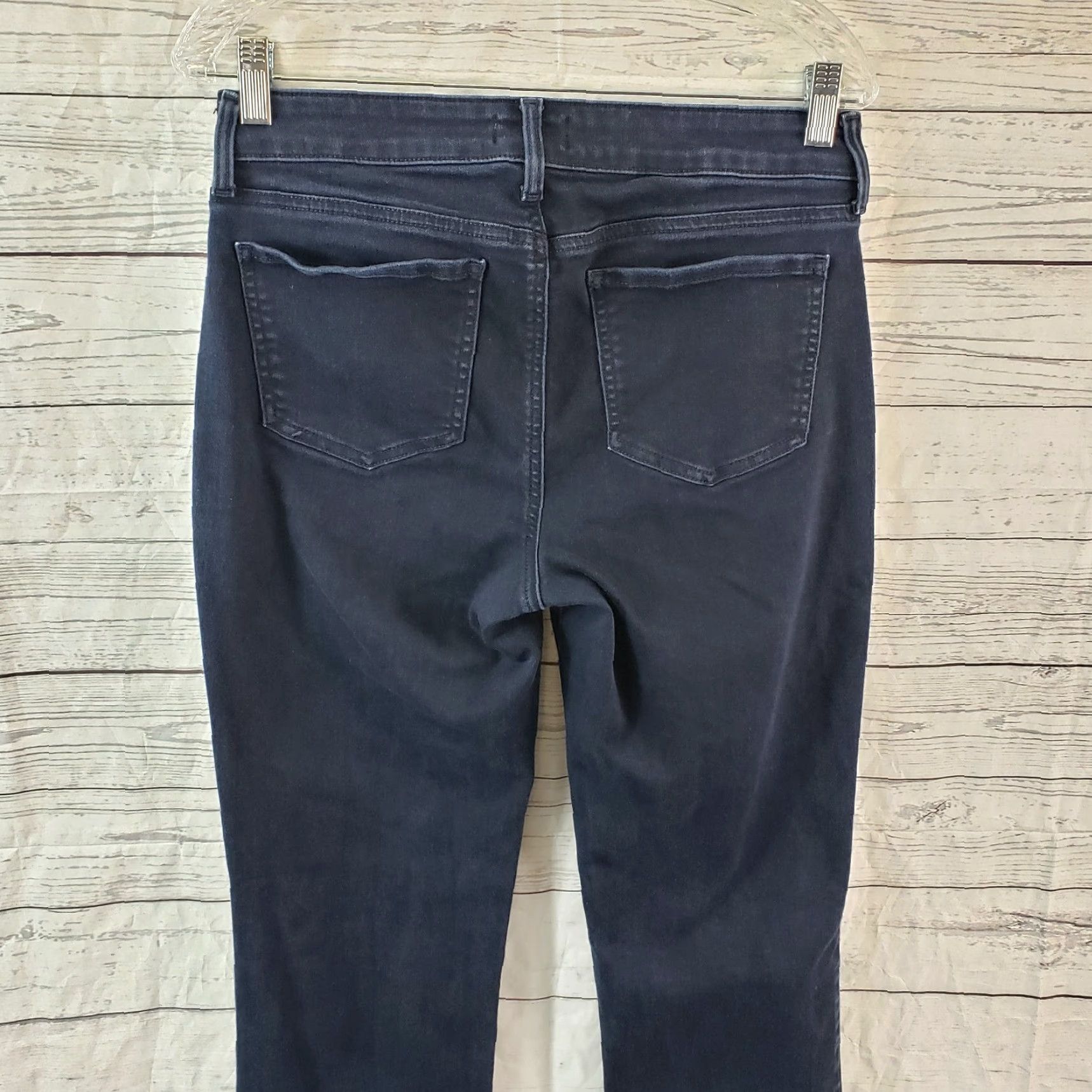 NYDJ NYDJ Womens Straight Jeans Sz 8 Blue Dark Wash Mid Rise Vintage No 30.5in Inseam Womens Jeans Size 30" / US 8 / IT 44 - 4 Thumbnail