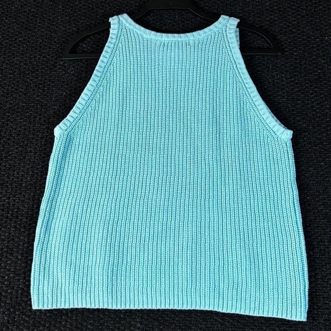 Vintage VINTAGE 525 america Blue Ribbed Knit Tank Top Women M Sleeveless Tank Top Ribbed Knit Summer Casual Size M / US 6-8 / IT 42-44 - 3 Thumbnail