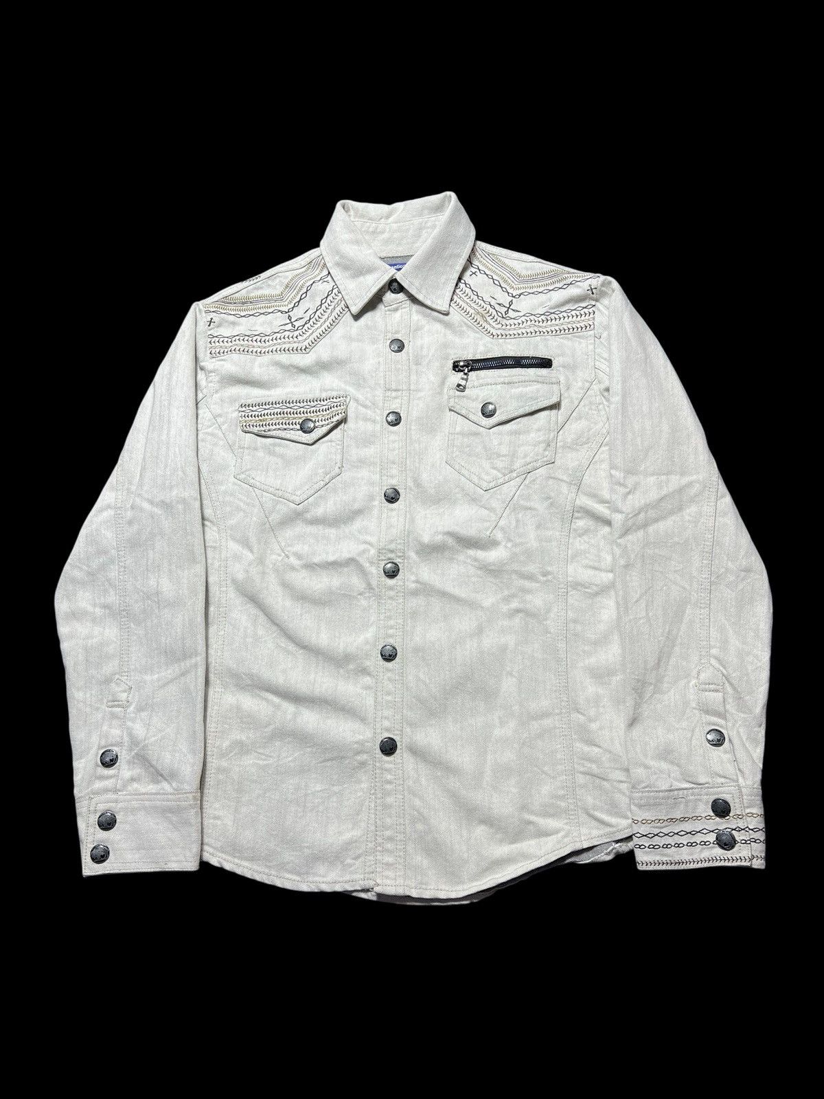Japanese Brand Semantic Design Double Pocket Button Shirt Size US M / EU 48-50 / 2 - 4 Thumbnail
