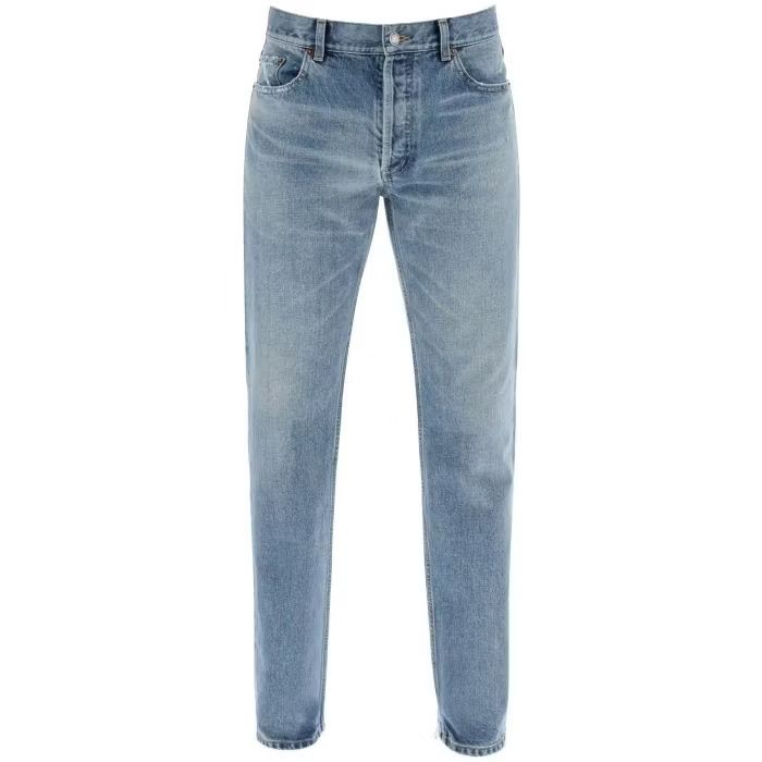 image of Saint Laurent Paris O1S22I1N0524 Straight Jeans In Light Blue, Men's (Size 31)