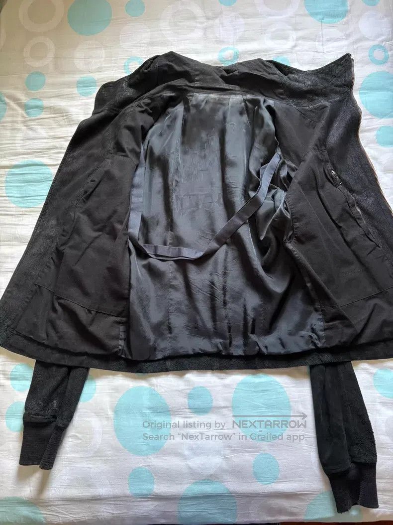 Rick Owens Rick Owens Erosion-made old sheepskin diagonal zip jacket Size US M / EU 48-50 / 2 - 3 Thumbnail