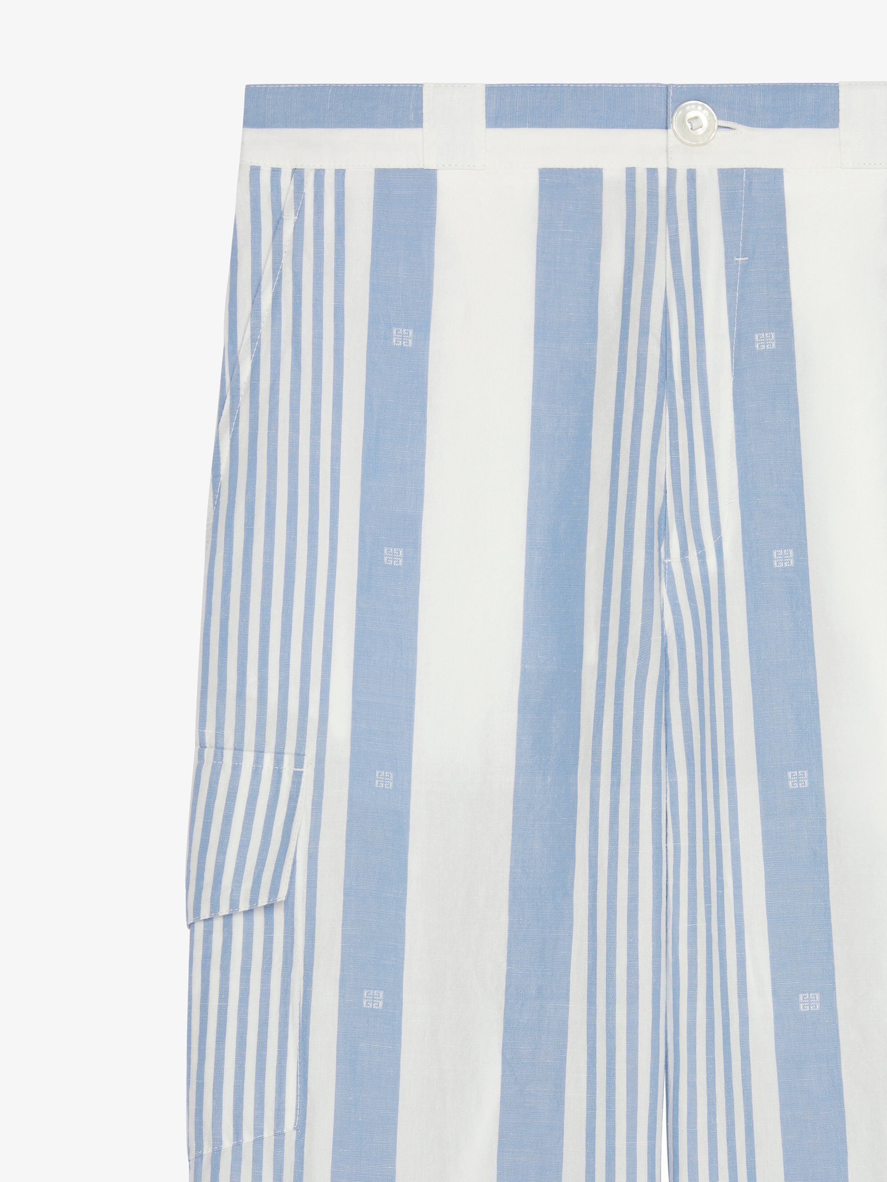 Givenchy o1n1vont0326 Pants In Linen in Blue/White Size US 34 / EU 50 - 4 Thumbnail