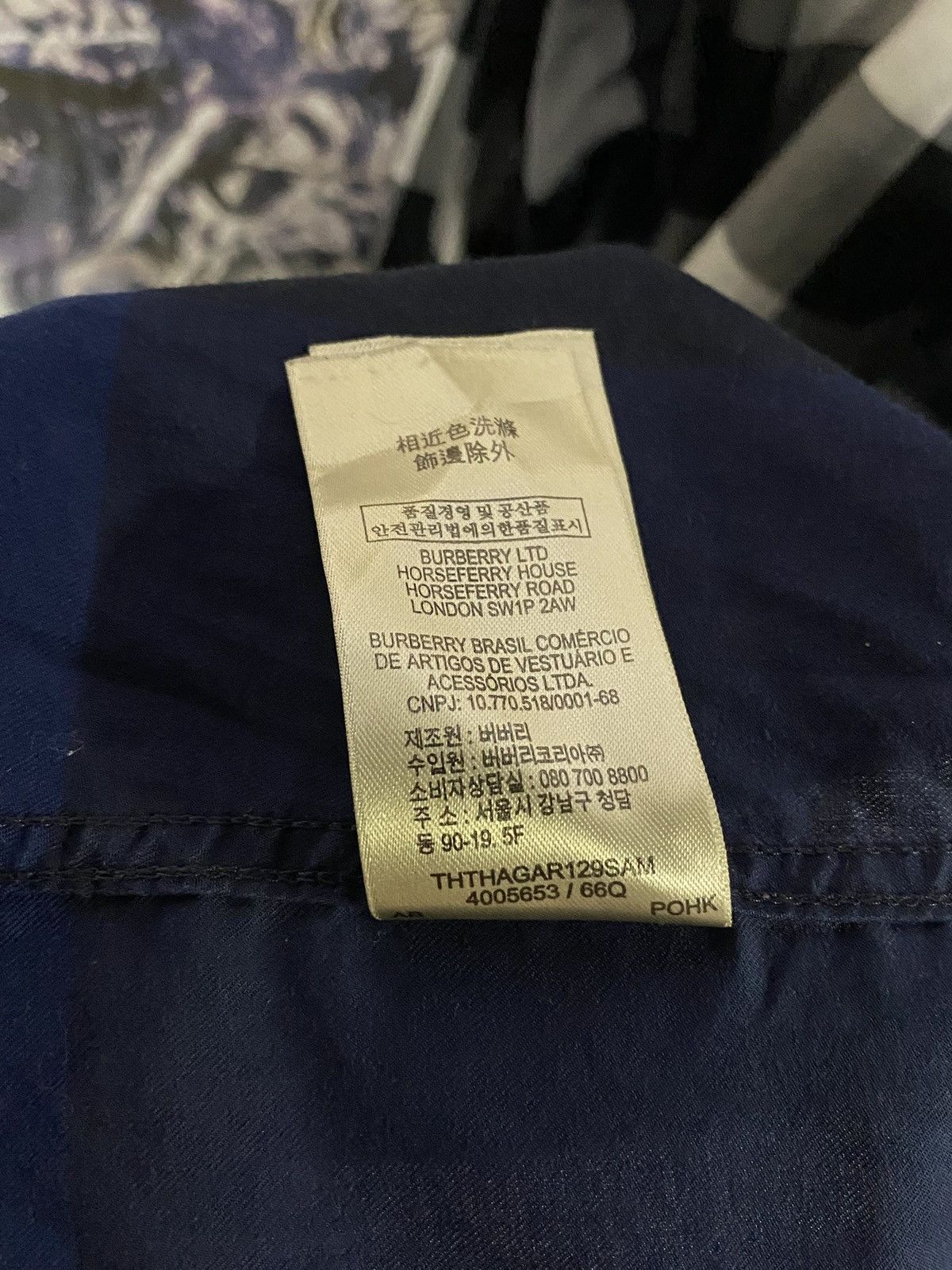 Burberry Check Button Up Men’s T-Shirt Preowned Size Medium