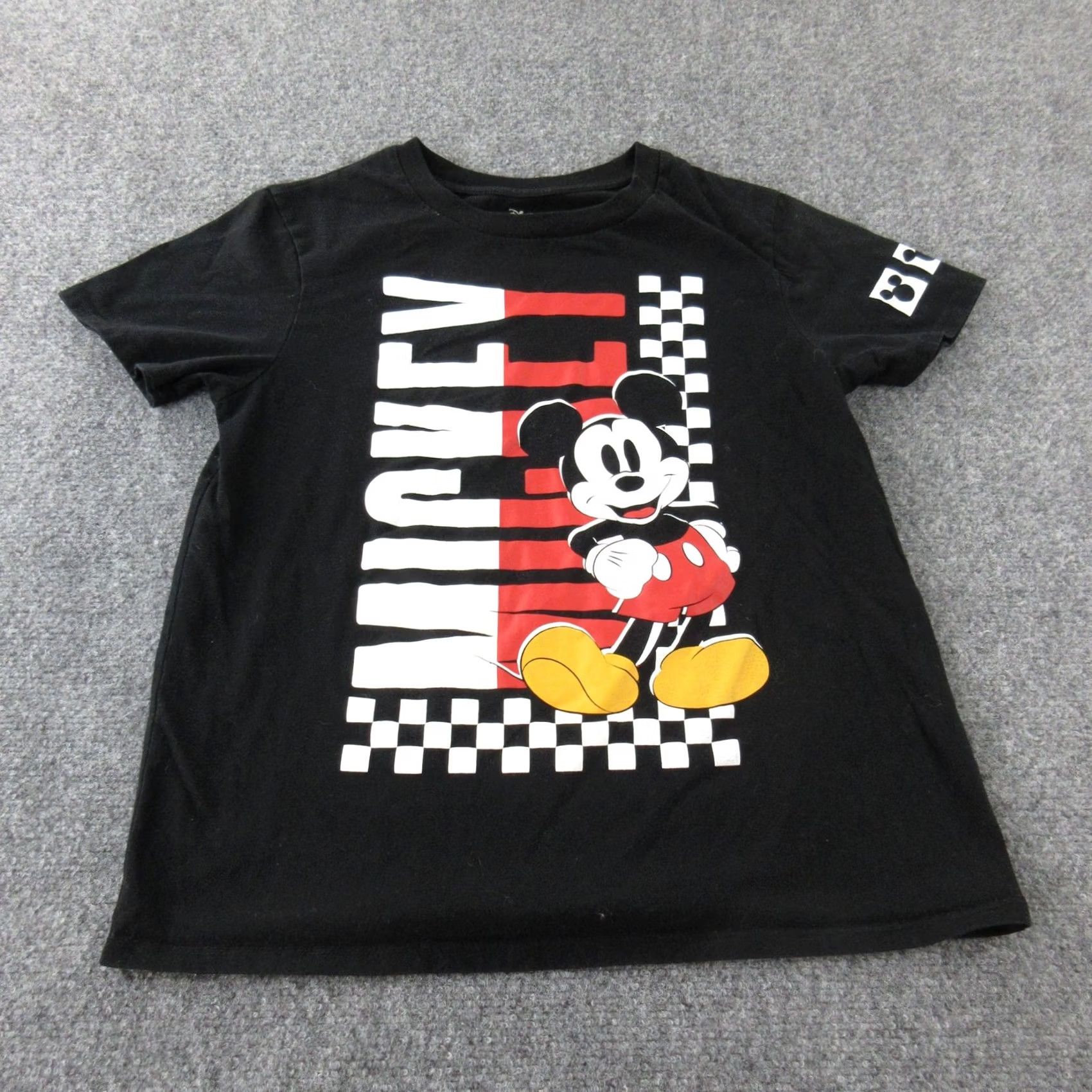 Disney Disney Mickey Mouse Shirt Mens Small Black Red Checkered Graphic Tee T-Shirt Size US S / EU 44-46 / 1 - 2 Thumbnail