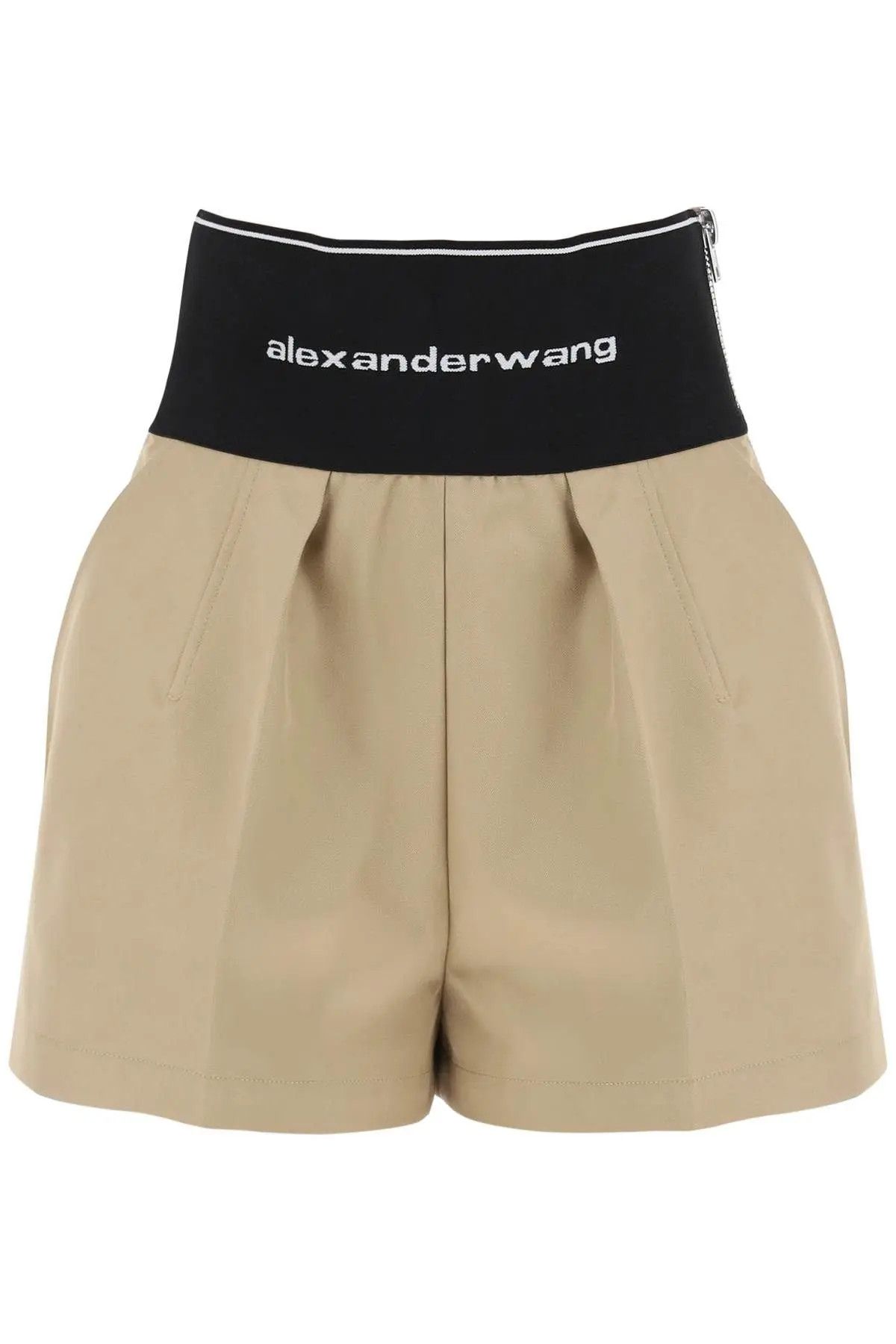 image of Alexander Wang O1S22I1N0324 Cotton & Nylon Short In Beige, Women's (Size 30)