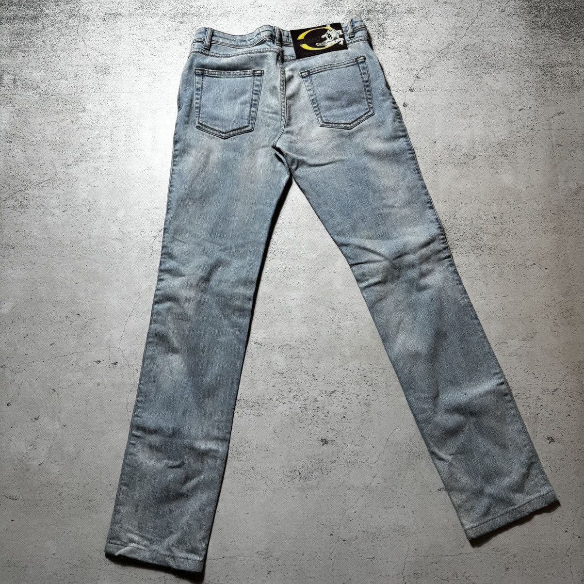 vintage just cavalli flared light blue jeans roberto cavalli