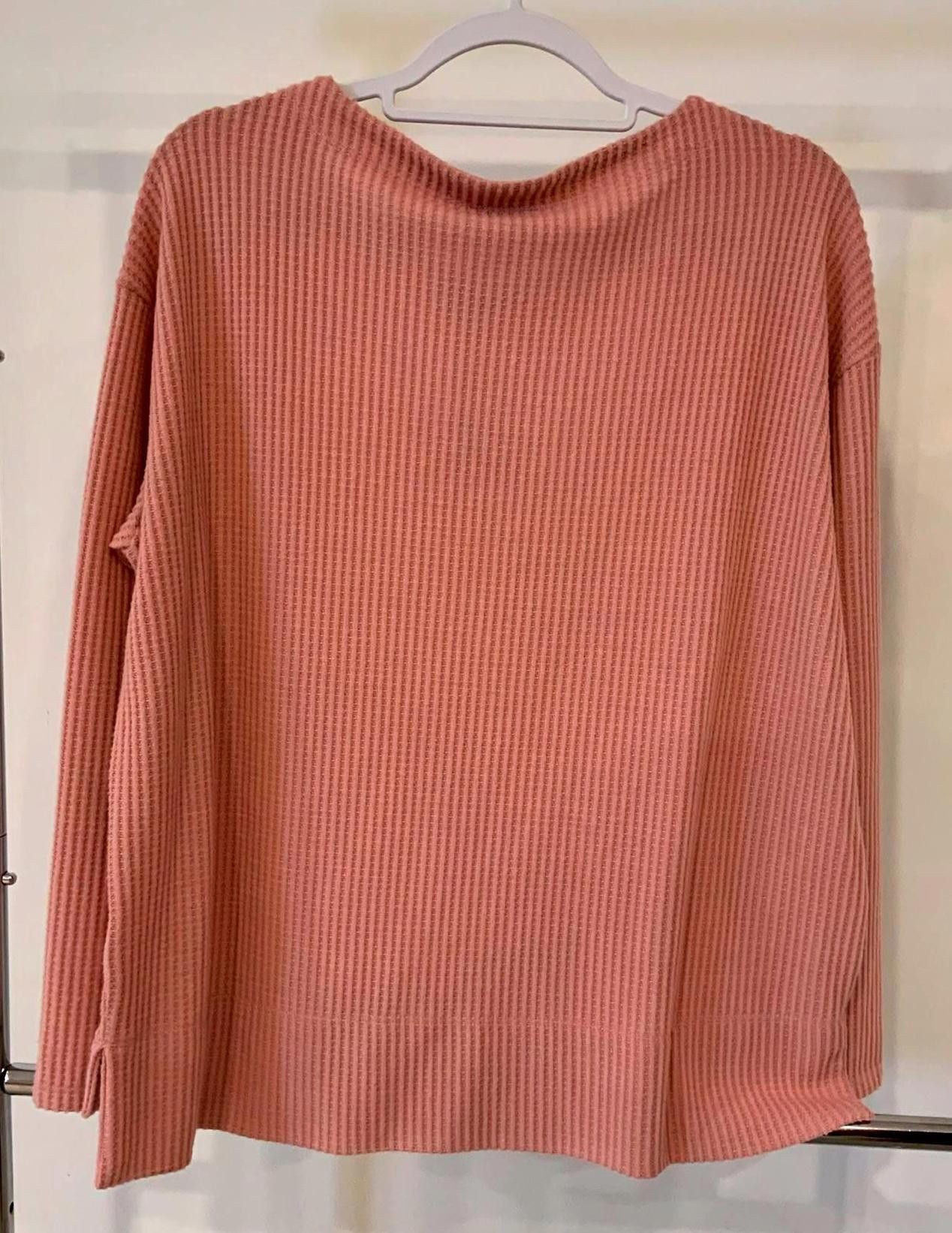 Splendid Splendid Women's Ribbed Knit Sweater - Large - Cozy Pink Size L / US 10 / IT 46 - 2 Thumbnail