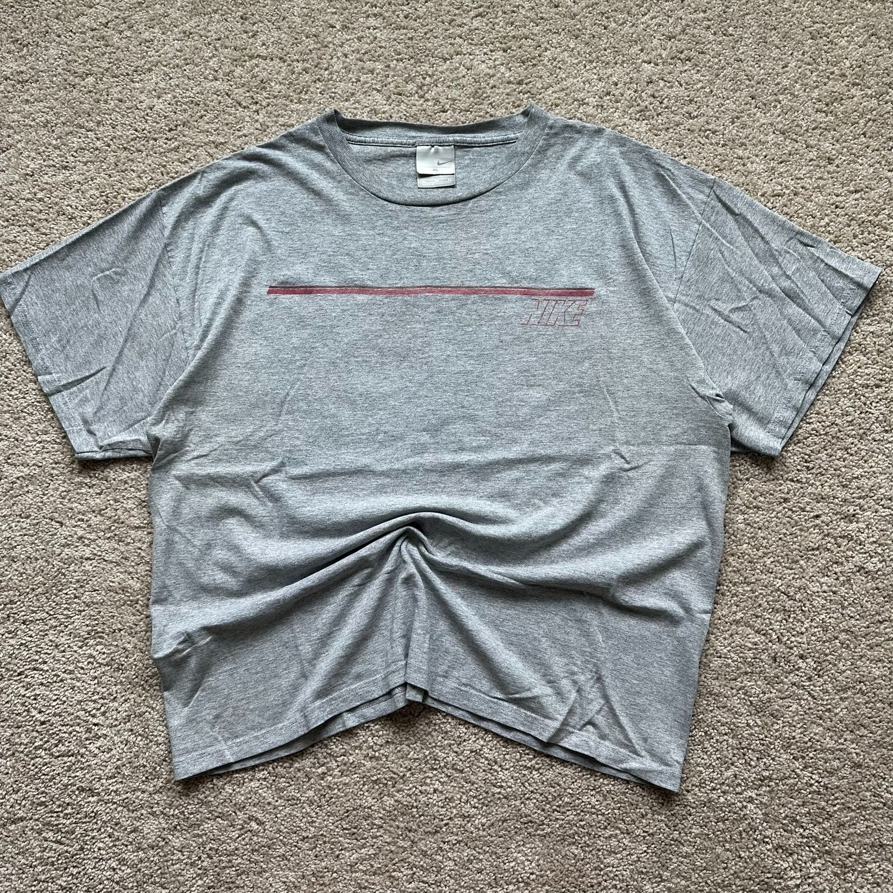 Nike Vintage Y2K Nike Logo T-Shirt Gray Spell Out Streetwear Size US XL / EU 56 / 4 - 1 Thumbnail