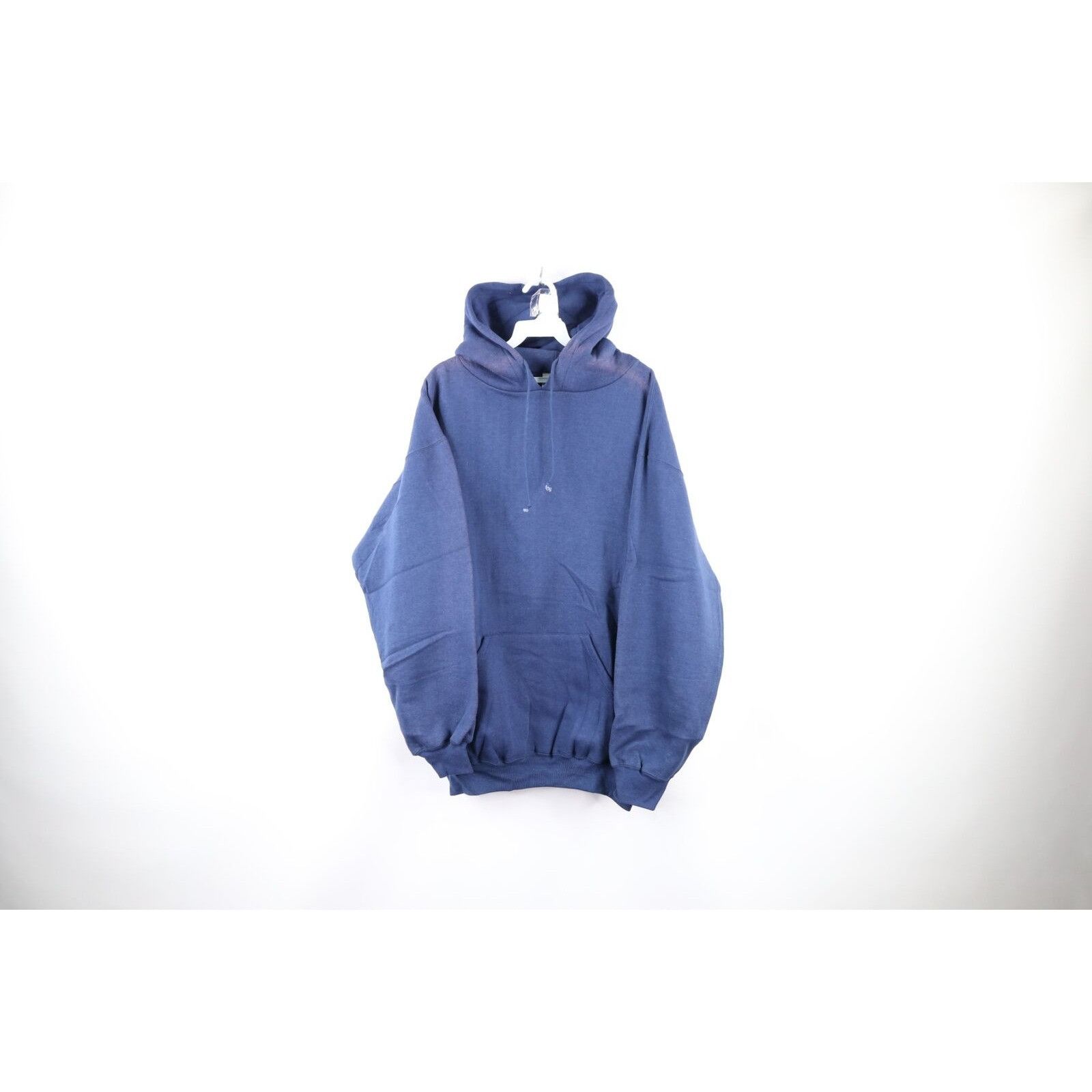 image of Nos Vintage 90's Streetwear Blank Heavyweight Hoodiee in Blue, Men's (Size XL)