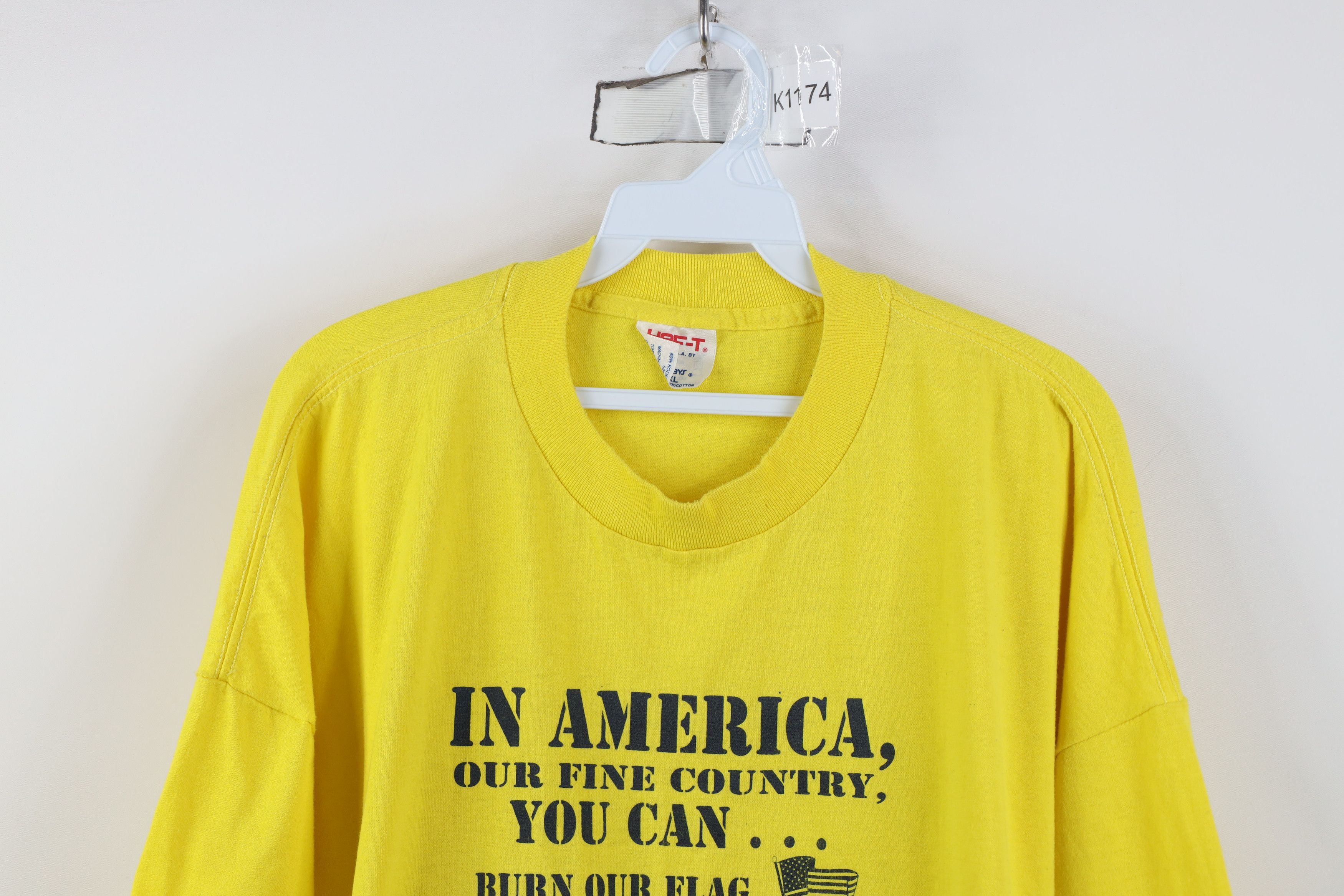 Vintage Vintage 90s Flag Bra Draft Card No Cigarette T-Shirt USA Size US XXL / EU 58 / 5 - 2 Thumbnail