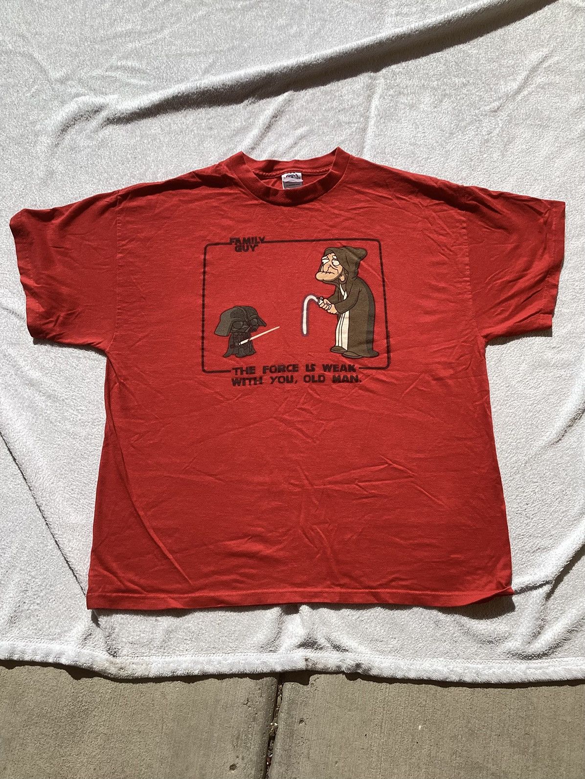 Other Y2K Family Guy Star Wars force is weak with you old man Tee Size US L / EU 52-54 / 3 - 1 Thumbnail