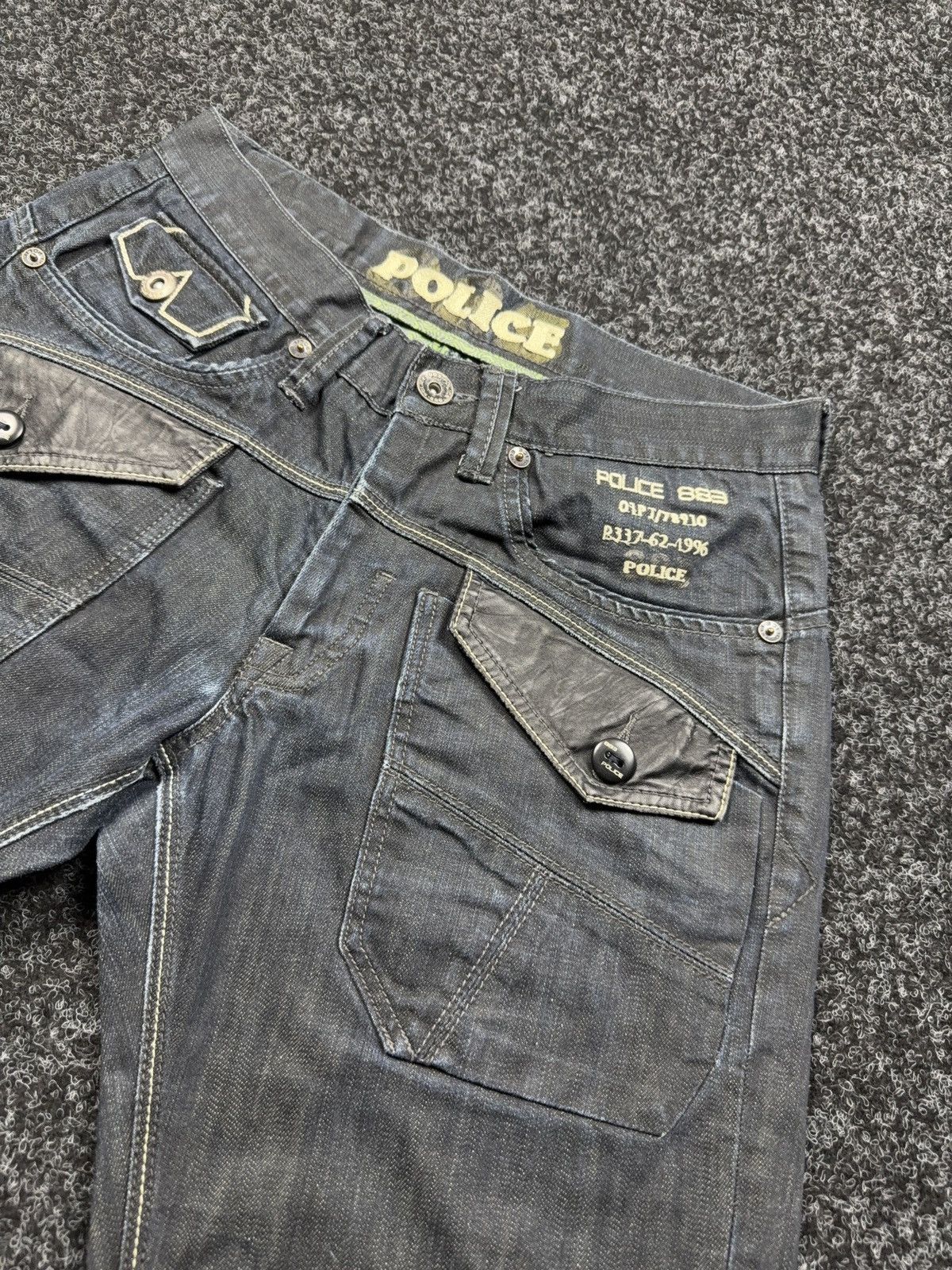 Japanese Brand Y2K Japanese Police G-Star style 00s Retro Dark Denim Jeans Size US 32 / EU 48 - 8 Thumbnail