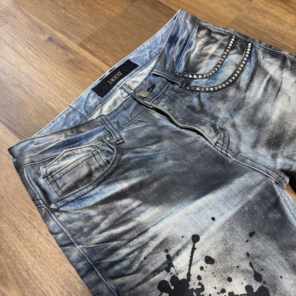 Japanese Brand LAGUST Studs Denim Pants (Japanese Label) Size US 30 / EU 46 - 3 Thumbnail