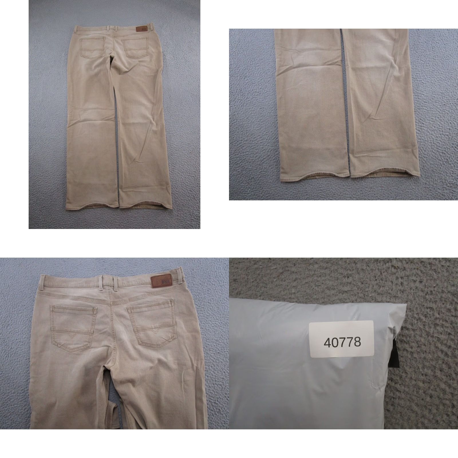 Vintage Buckle Jeans Buckle BKE Mens Straight Stretch Leg 42L 42x33 Tan Brown Denim 5-Pocket Style 42 Inseam Men Jeans Size US 42 / EU 58 - 9 Thumbnail